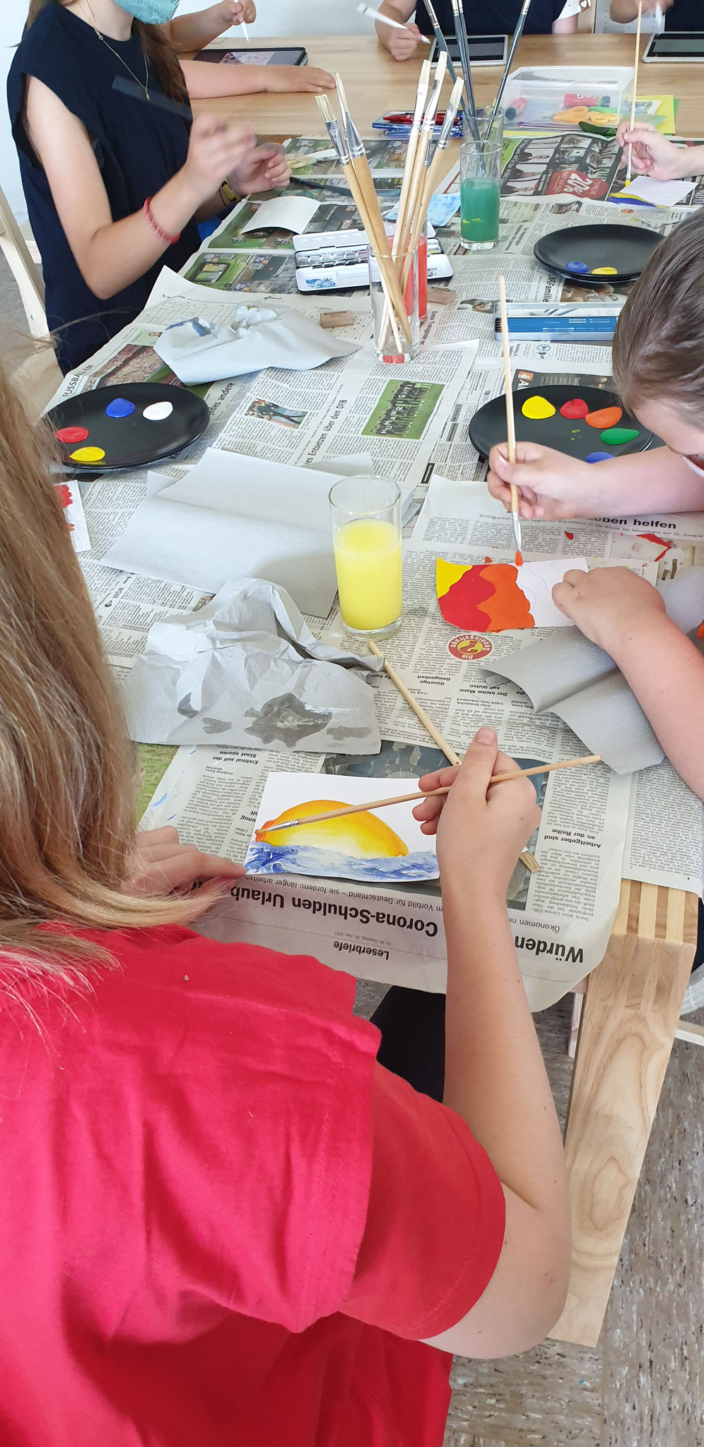 Postkarten gestalten im Jugendatelier Boffzen