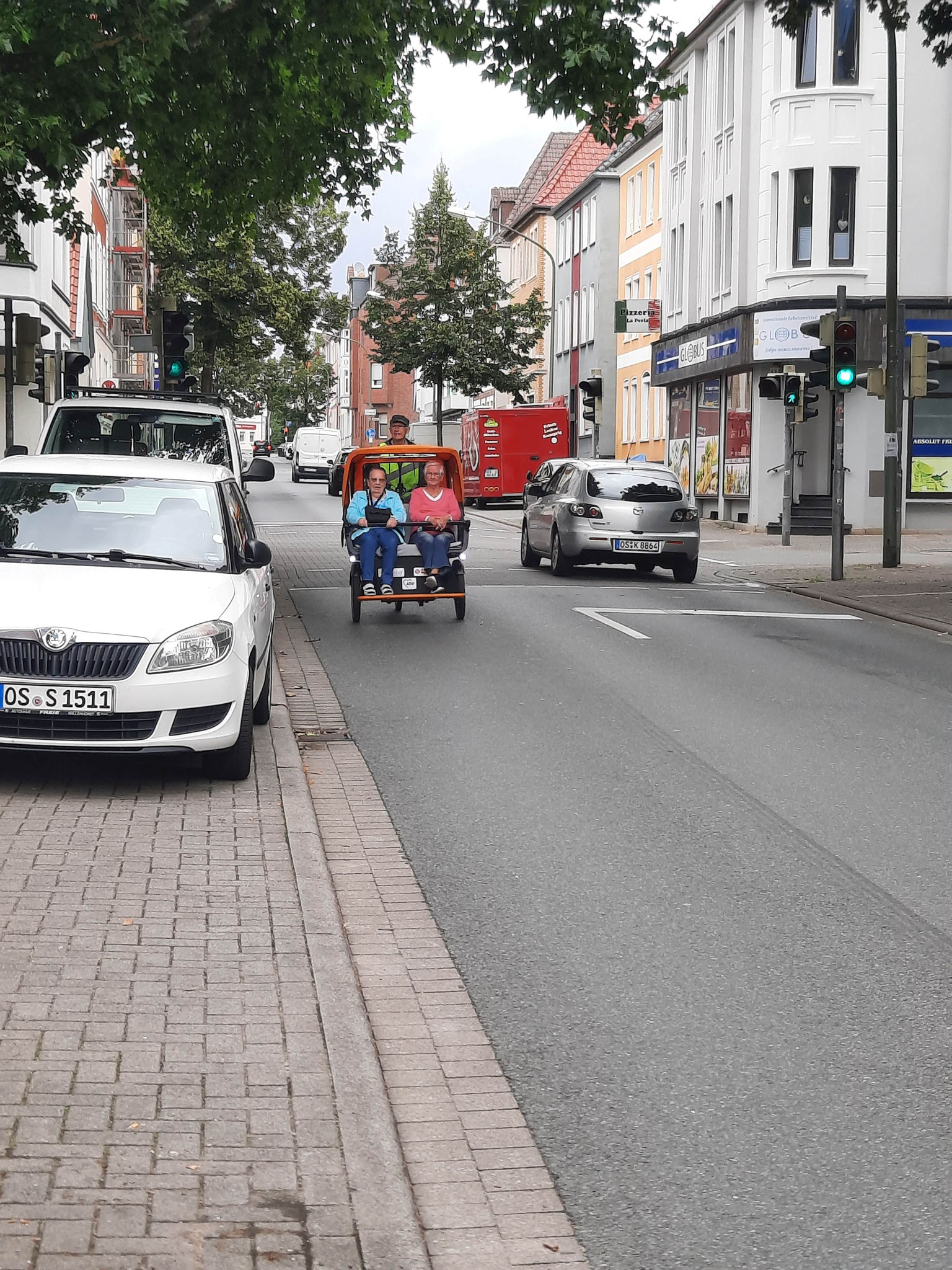 Rikschafahren im Sommercafé