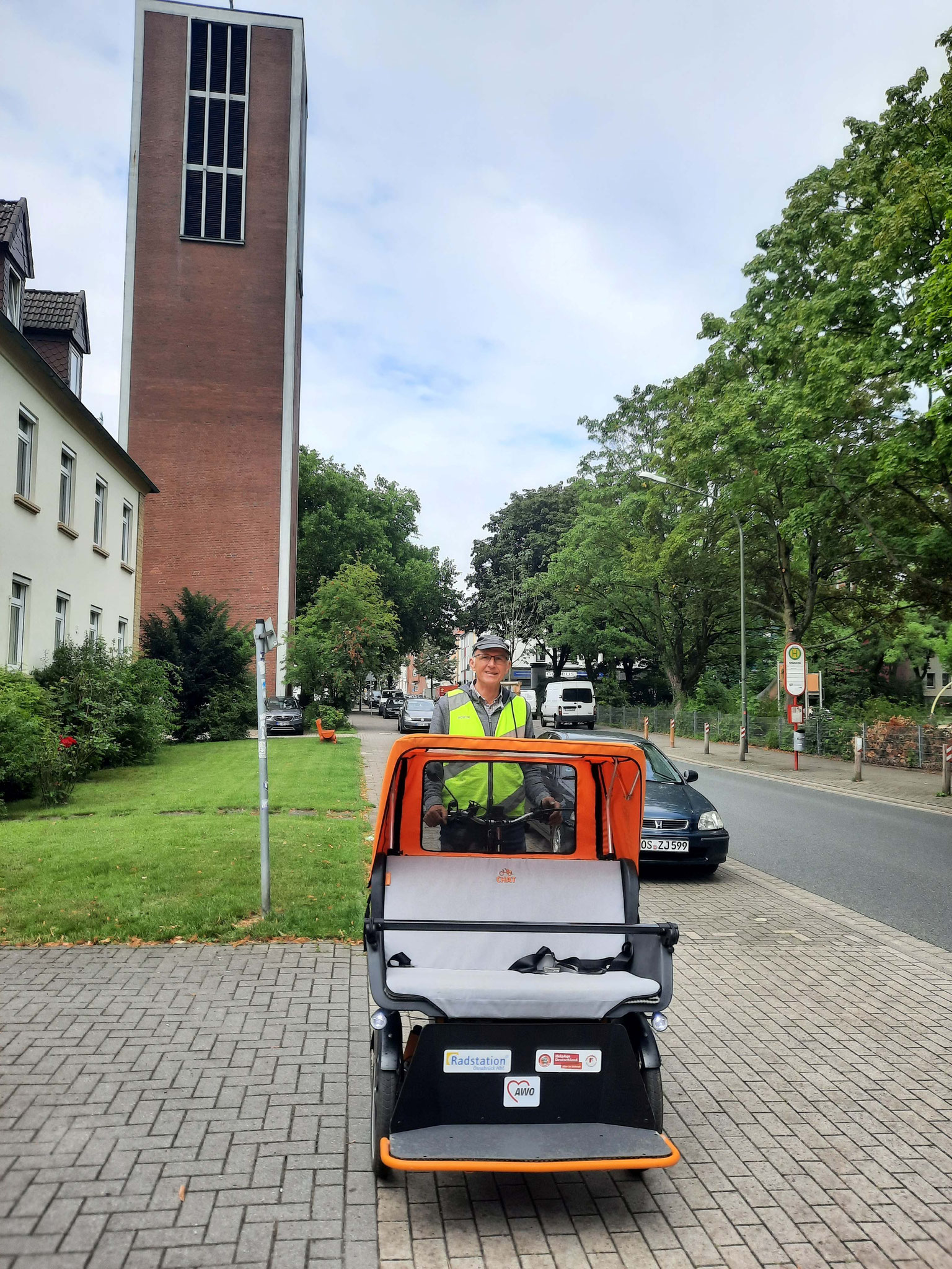 Rikschafahren im Sommercafé