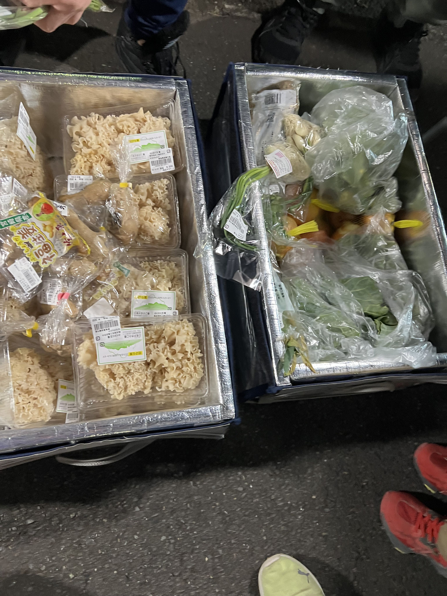 食べにきた人に配るフードロスの野菜