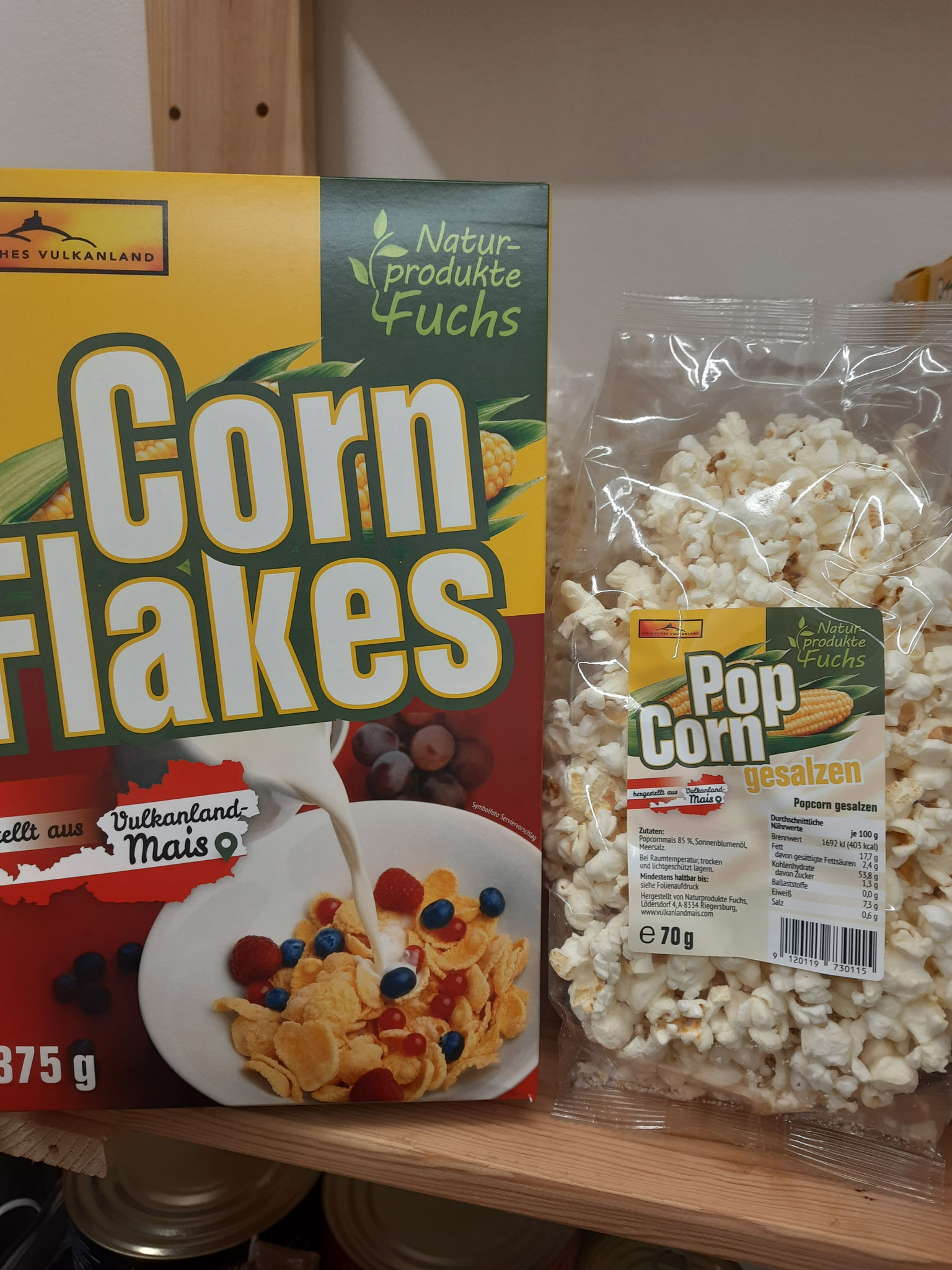 Cornflakes und Popcorn