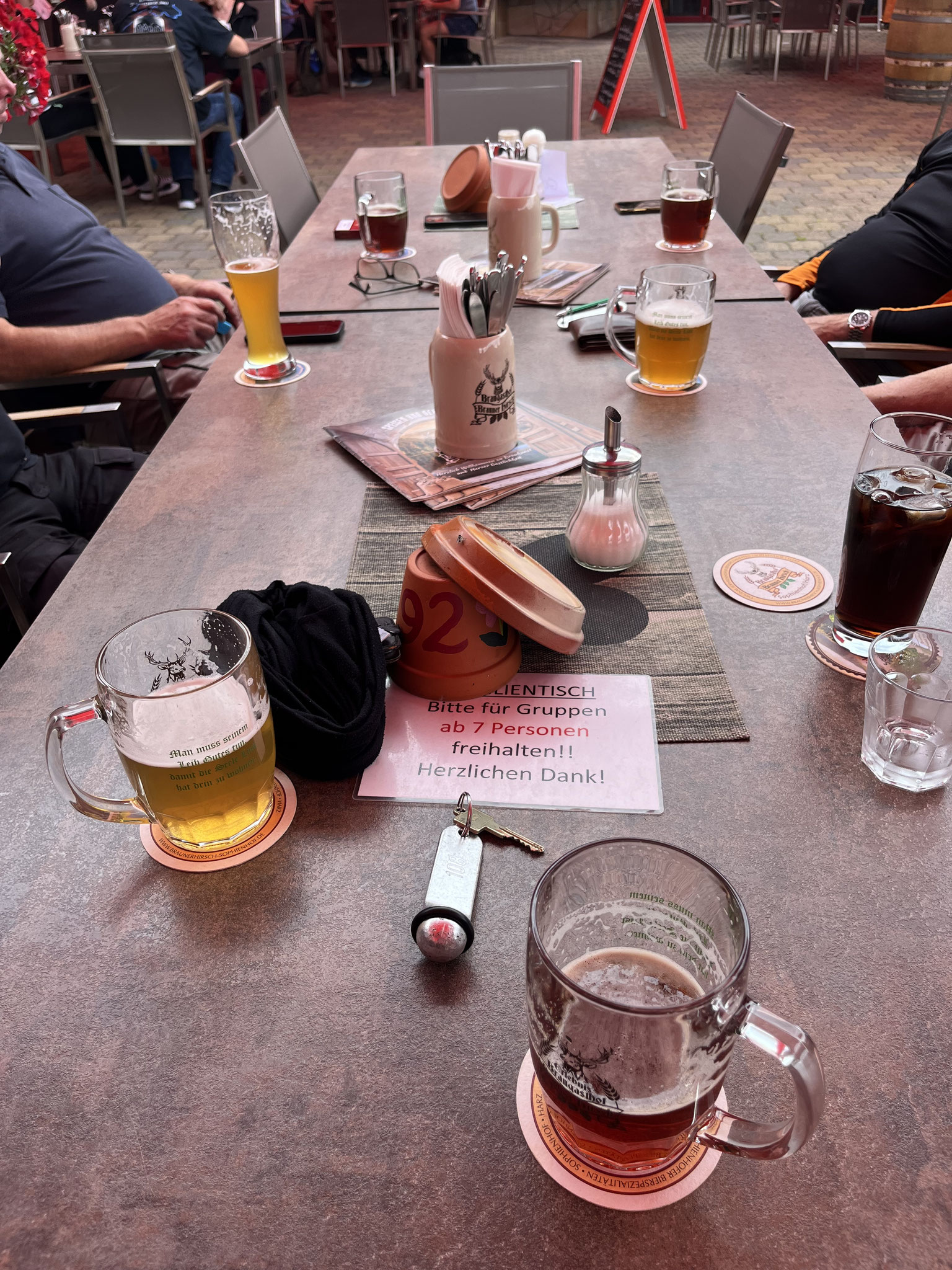 Endlich unser tägöiches Einlaufbier