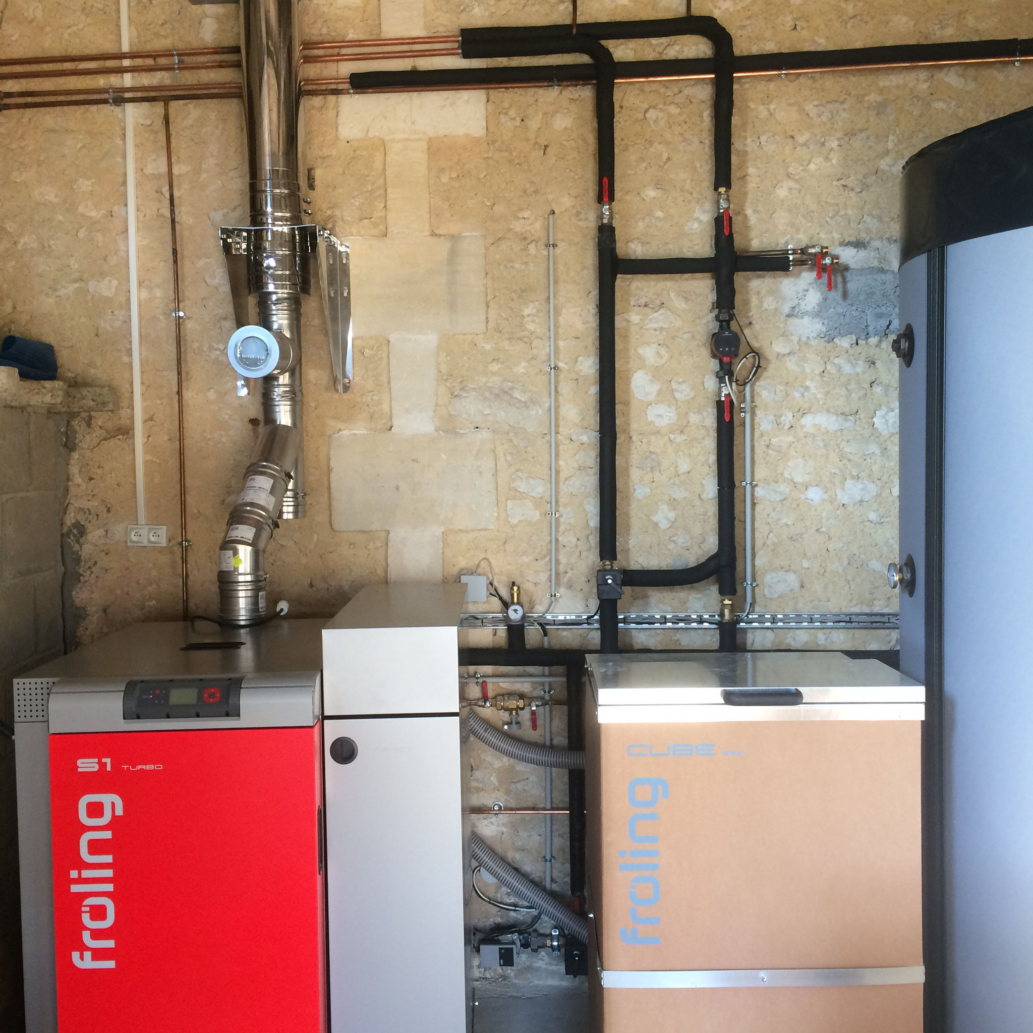 Installation chaudière FROLING S1 Turbo (bois bûche)