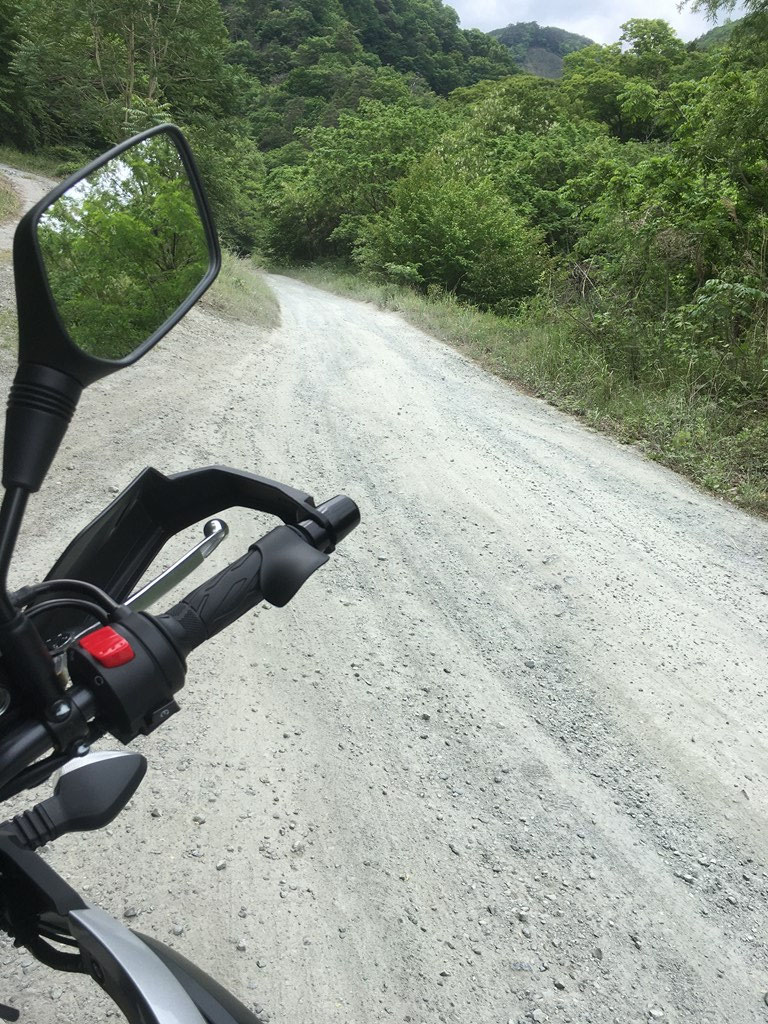 P08 甘利山に行く手前未舗装路、チャレンジしたいが勇退