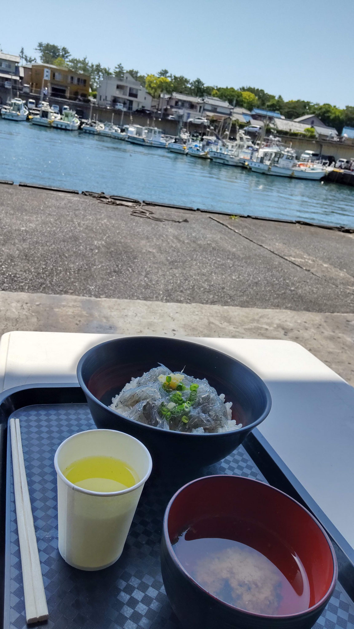 P-06 シラス丼は 港を見ながらOPEN AIR
