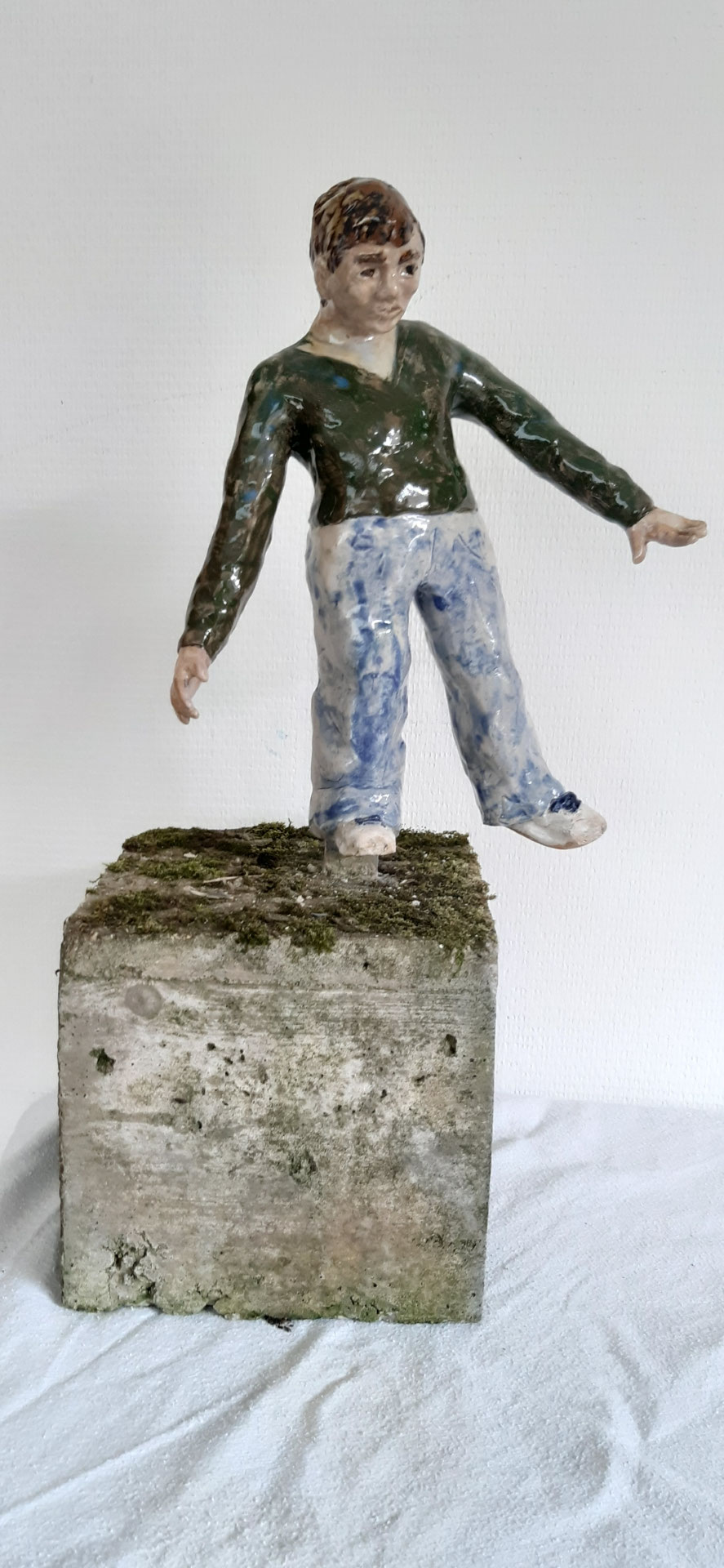 Schwindelfrei,18x38x8, Beton,Ton