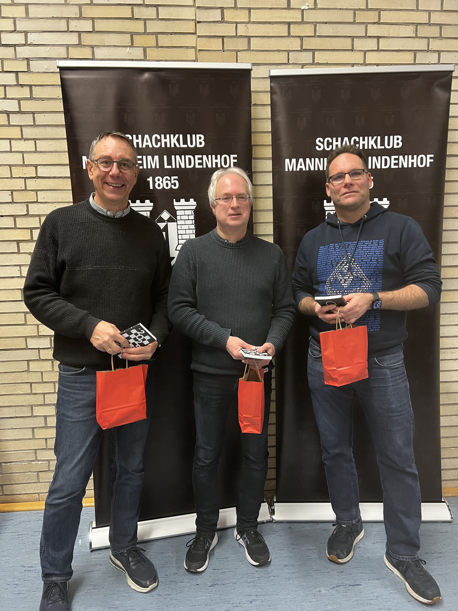 Die Sieger bei den Erwachsenen 1. Sven, 2. Peter 3. Hans-Peter