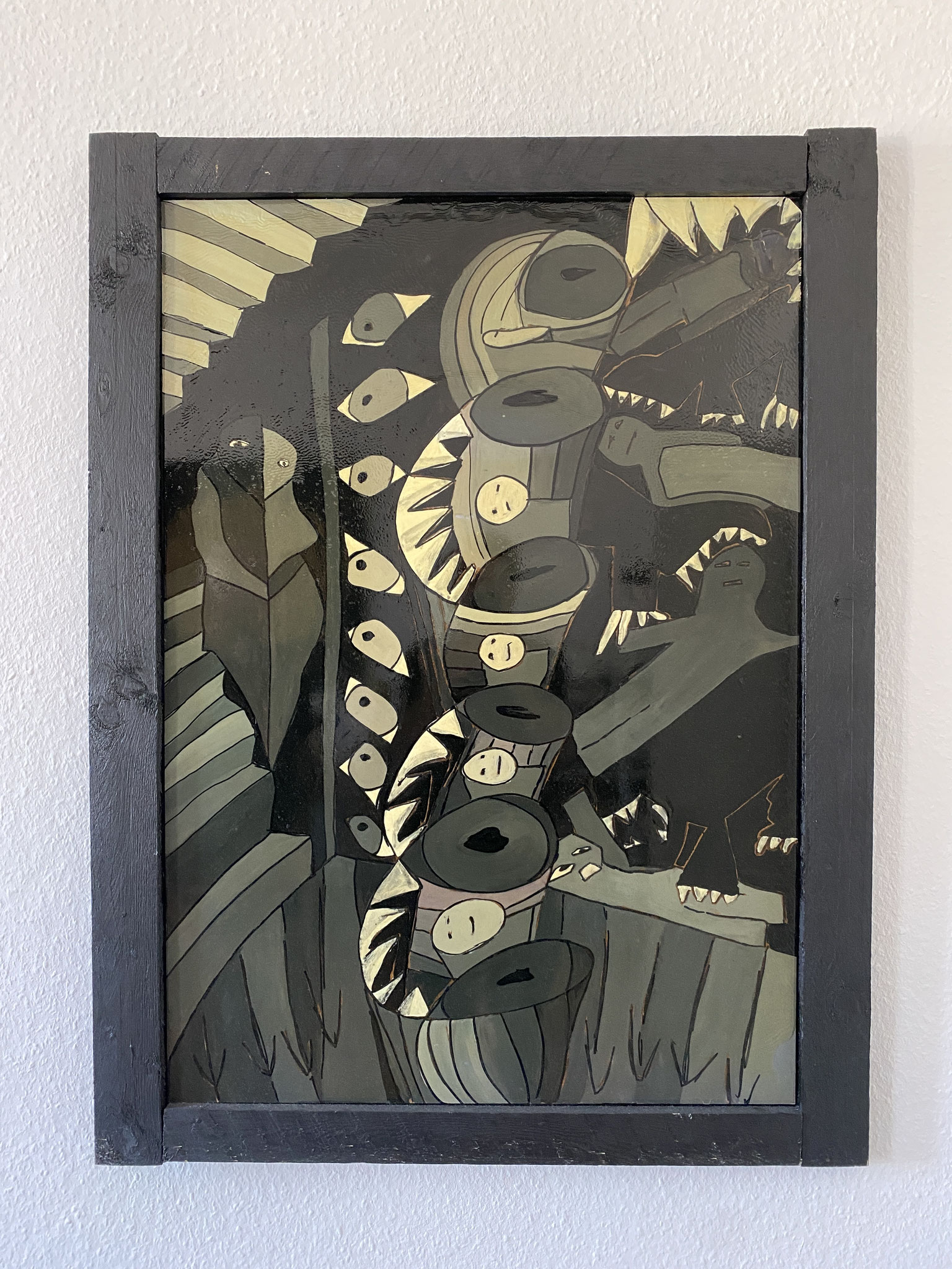 Hinter der Ecke des Hauses (85x114) - Sommer 2022