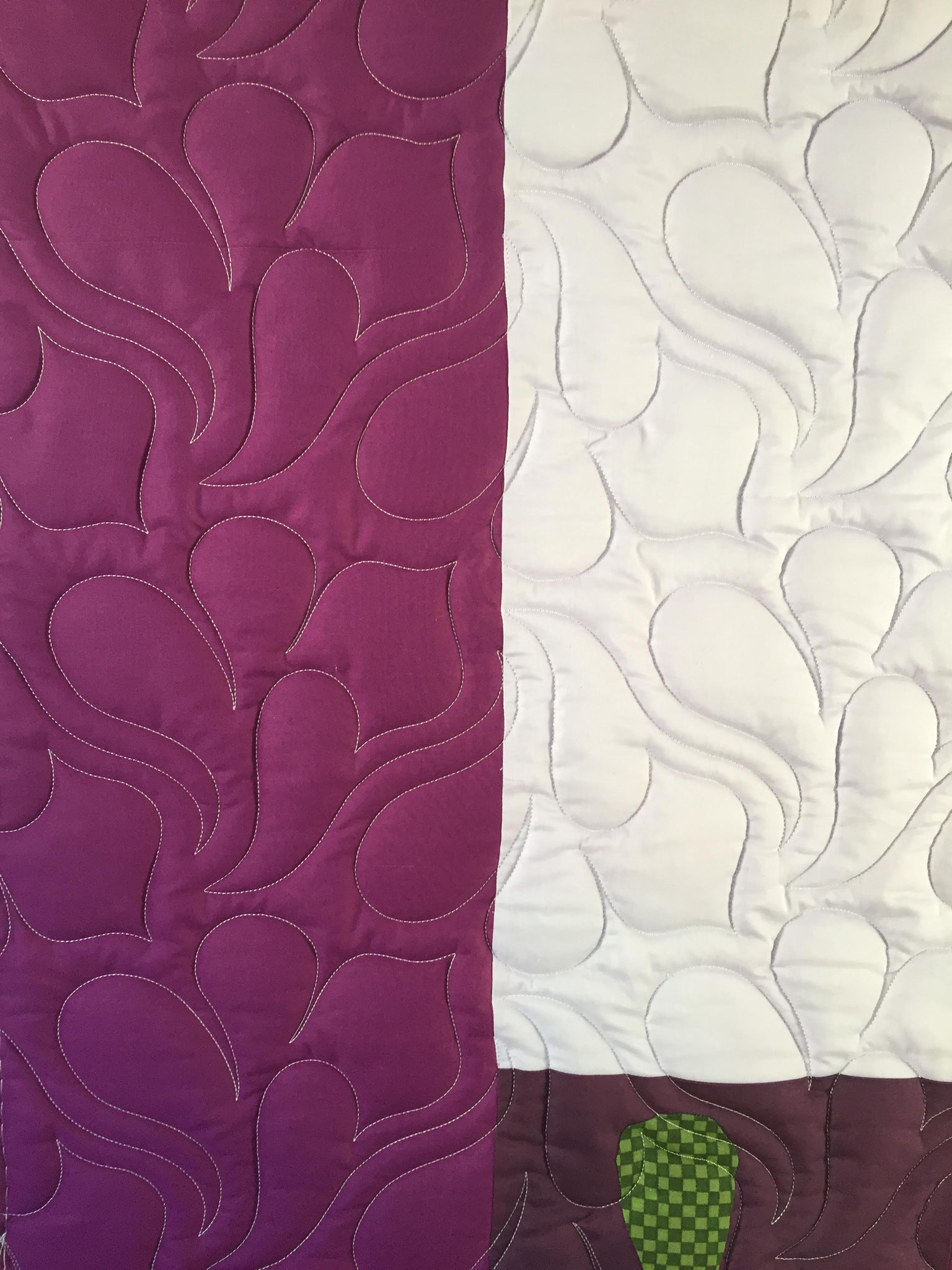 Une belle texture se dessine car le molleton est bien épais - atelier www.lequiltemoi.com