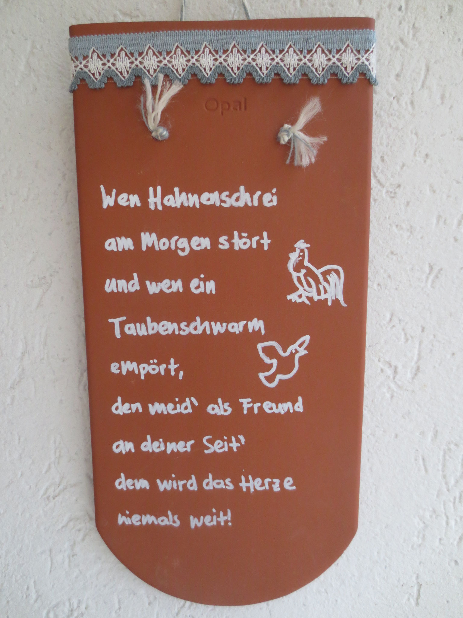 Solchen Ziegel hat Zfr. Thomas Gühl für jeder unserer Rassen gestiftet. Sie werden auf der HSS in Maihingen von den Preisrichter vergeben.