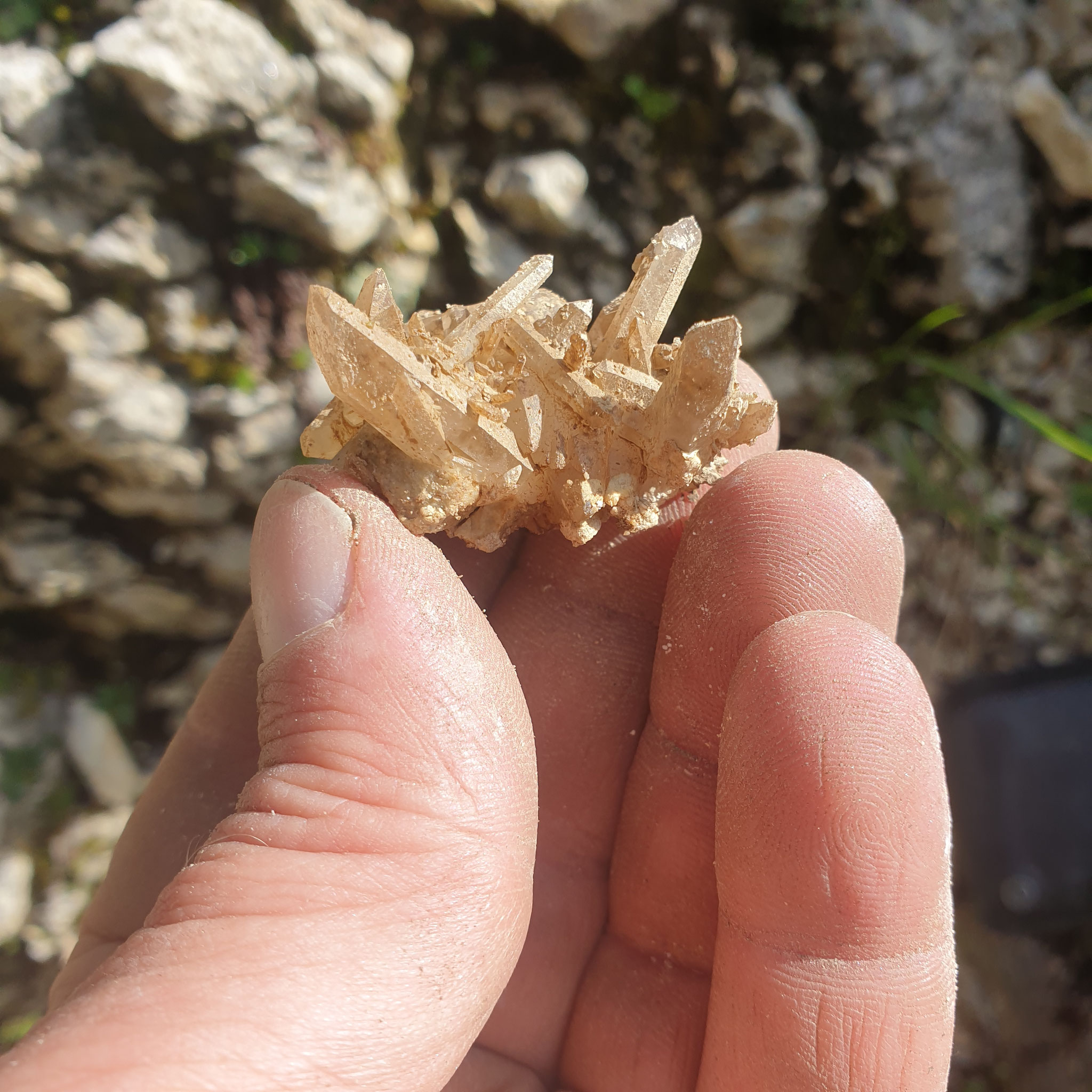 ...Rock Crystals, with Calcite and Dolomite...