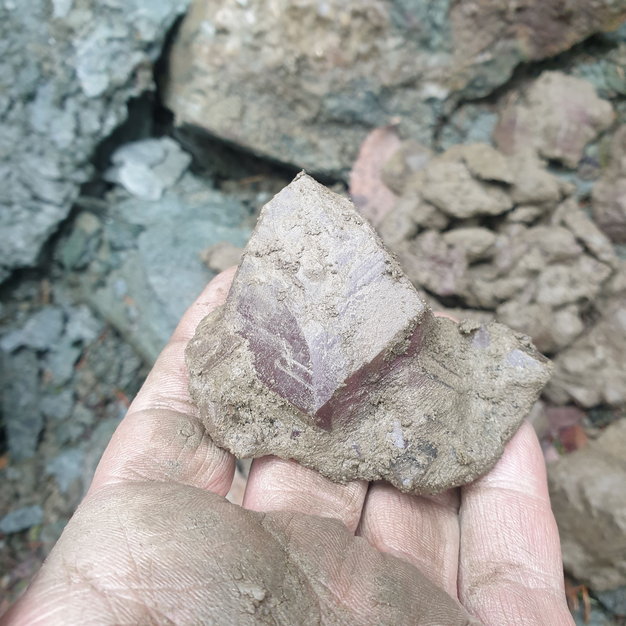 ...in other areas, some fresh Calcite...