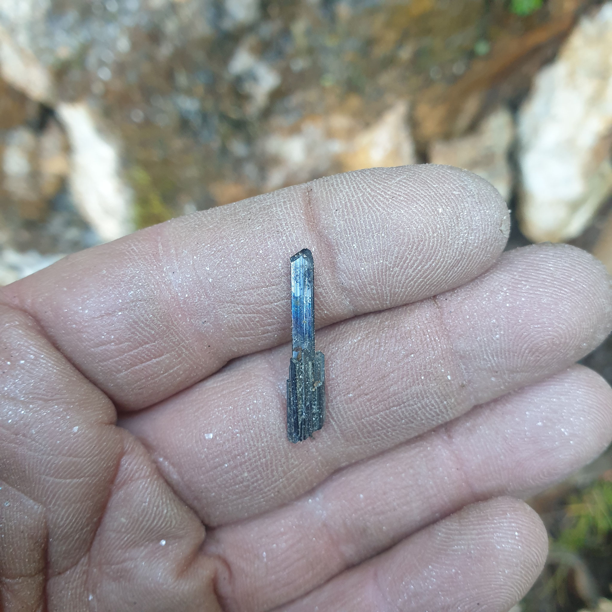 ...but at another spot, some good Rutile crystals appeared...
