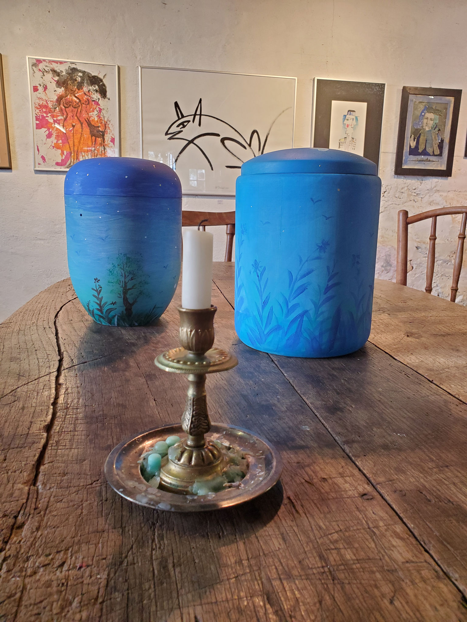 Urnen Kunsturnen gemalt vom Künstler Uwe Neuhaus aus Altusried