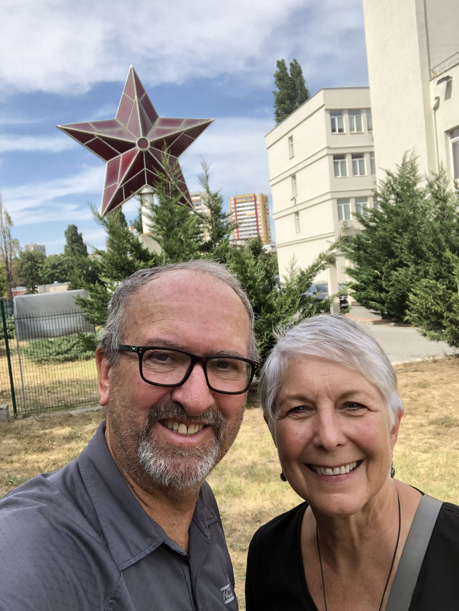 Had an afternoon to visit the Museum of Socialist Art in Sophia. This star used to be on the Communist headquarters building.
