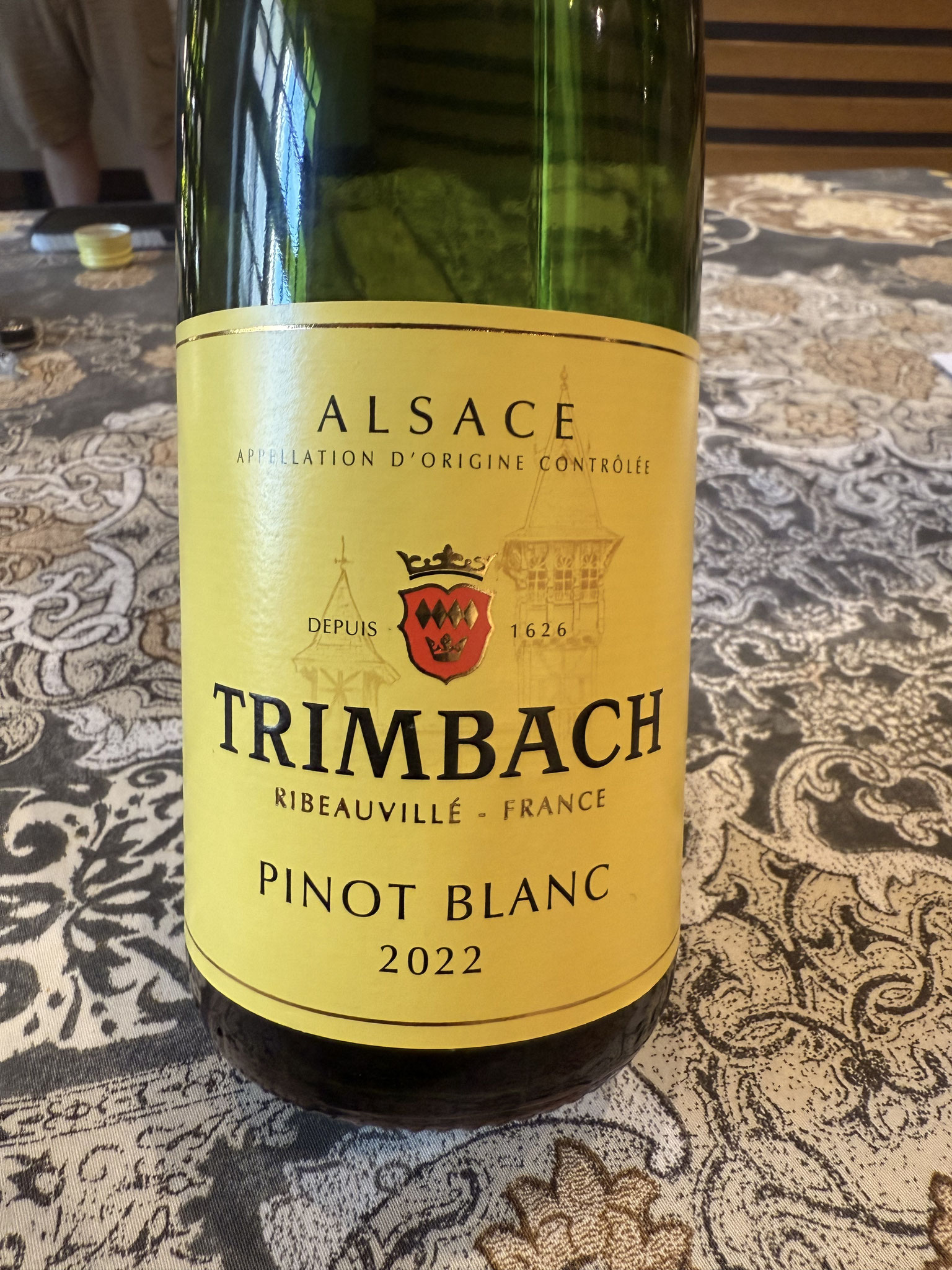 Pinot Blanc met Auxerois, fruitig en goed in balans, lekker drinkbaar