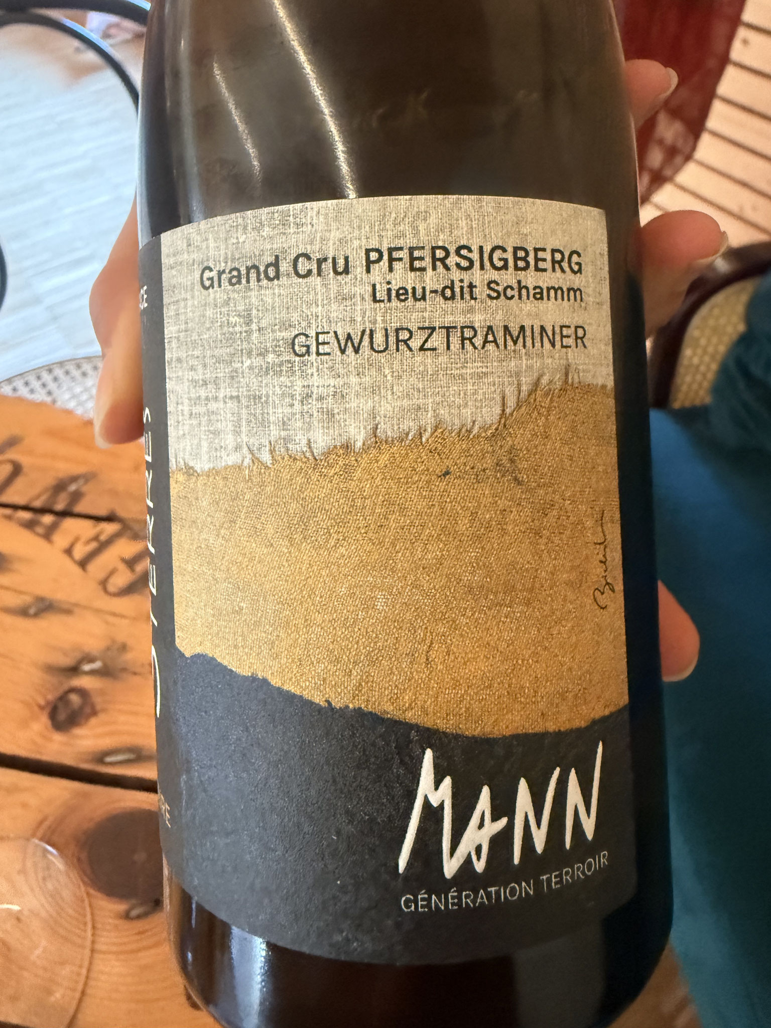 Gr Cru Gewurztraminer Schamm(marno-calcaire) 2023, Floraal, gelaagd, rozen, Fijn, zet zacht@, kruidig, iets als?  (40€)