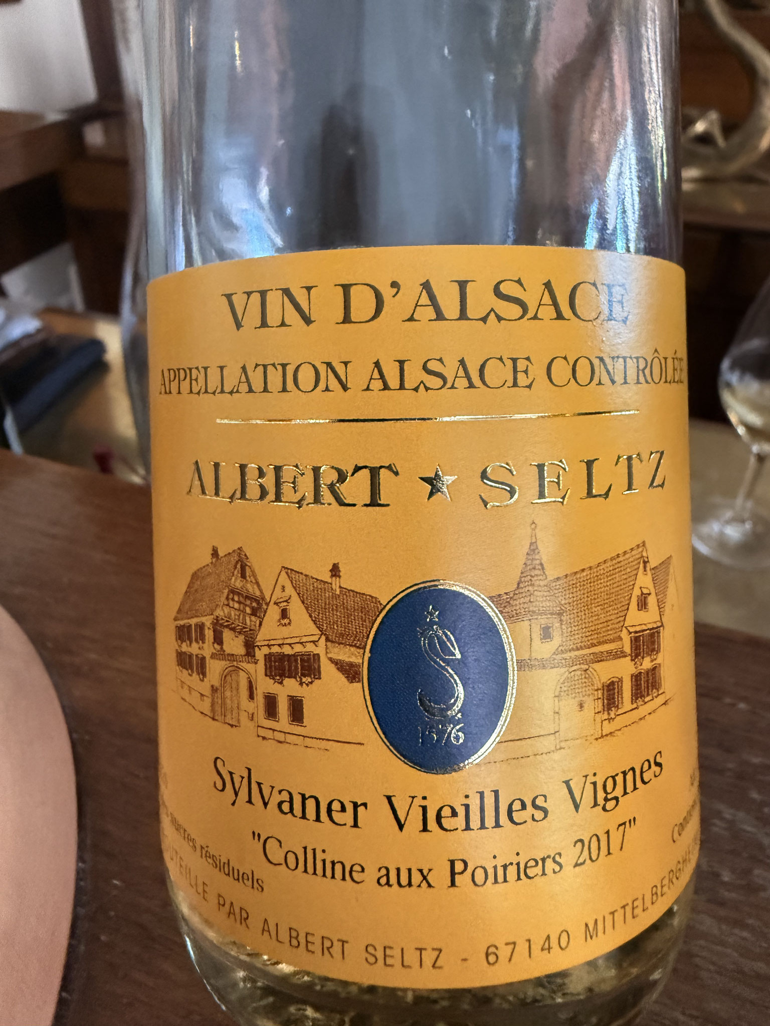 Sylvaner VV colline aux Poiriers 2017, complex, compote, droog/zoet balans zeer mooi, lang A
