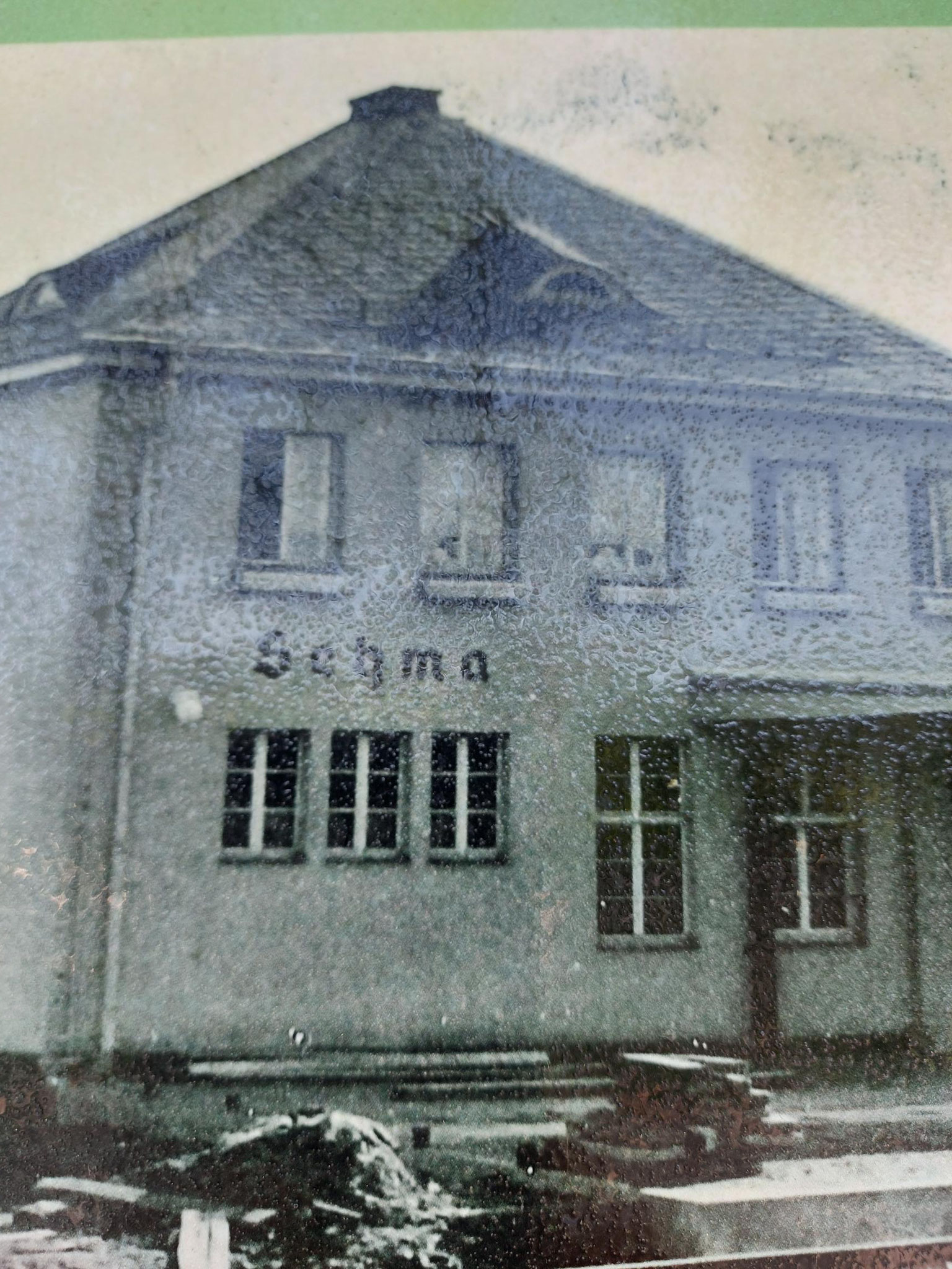 Bahnhof Sehma (Bild: Infotafel / 1930er Jahre)