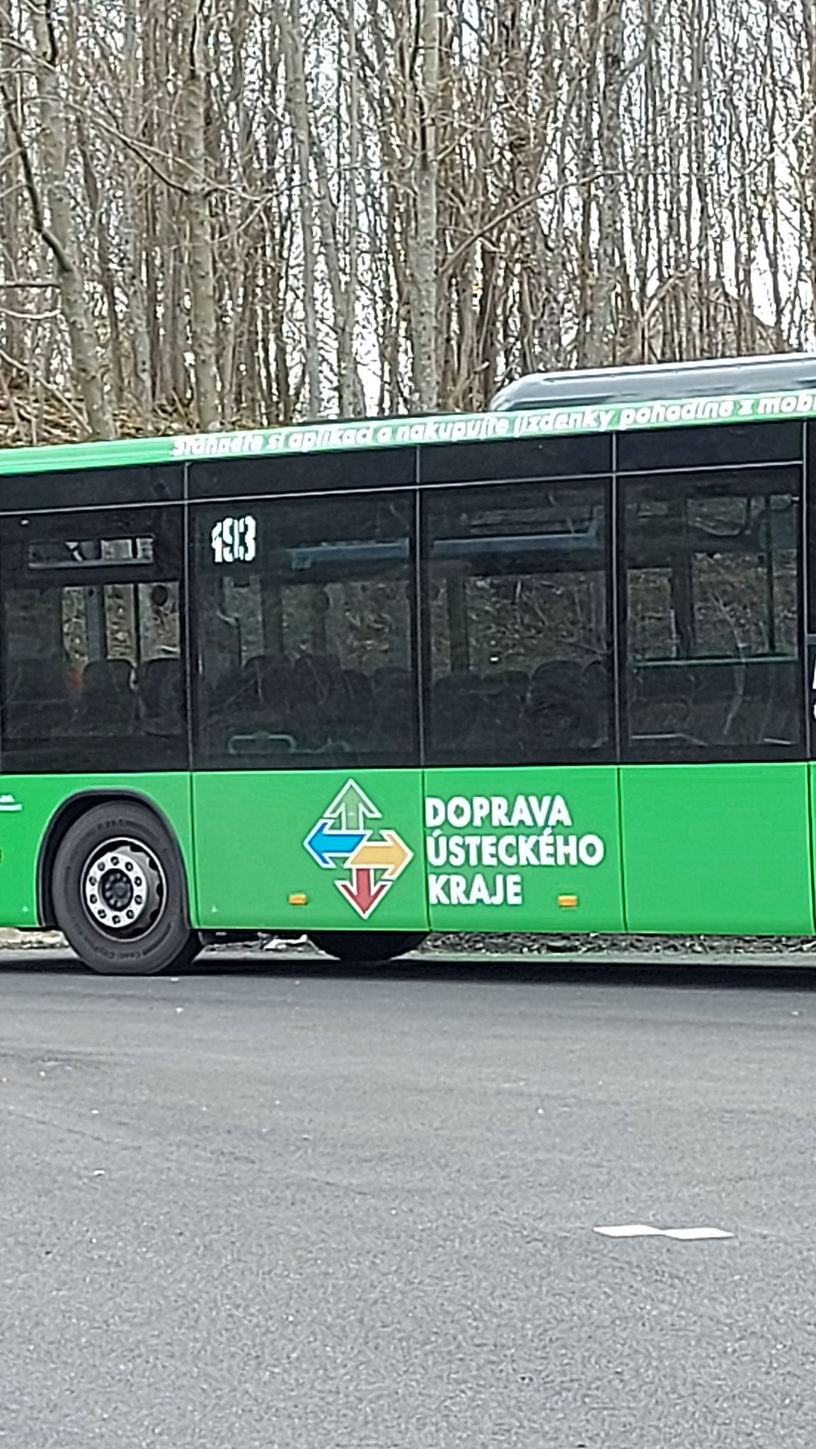 Der Bus fährt von Moldava nach Teplice. Nächstes Mal fahren wir mit.