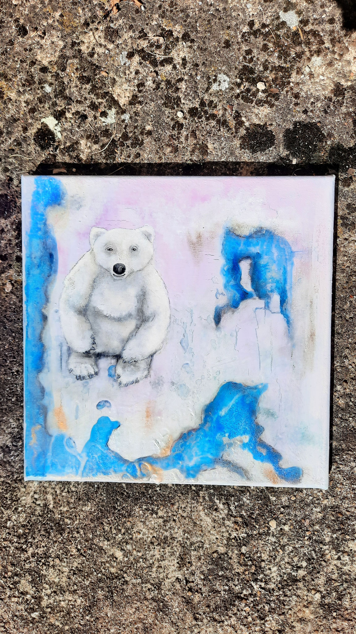 the last Polar Bear, acrylic on canvas