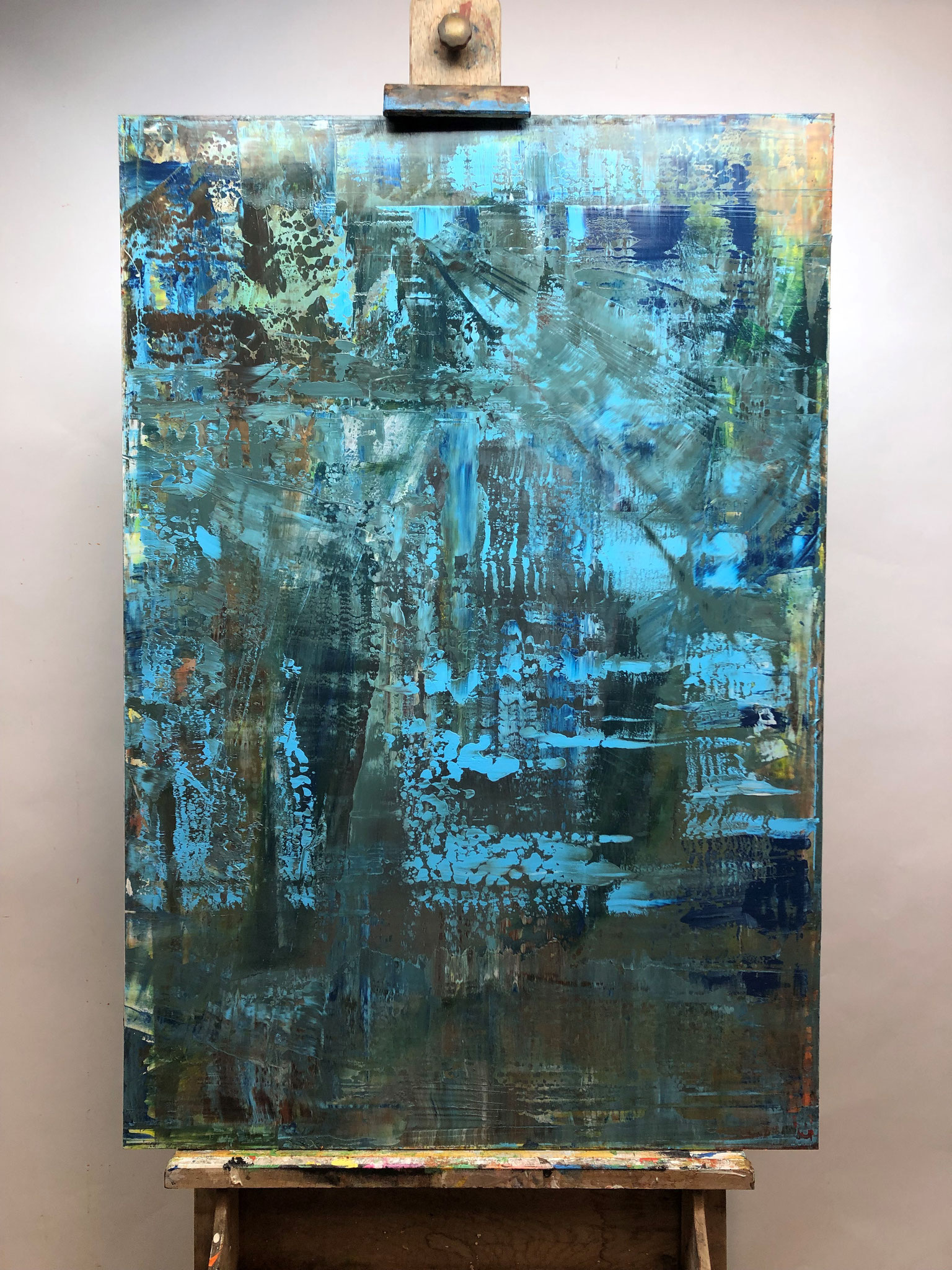 "Blue Velvet" -Olieverf op Dibond- 110x90 (verkocht) 