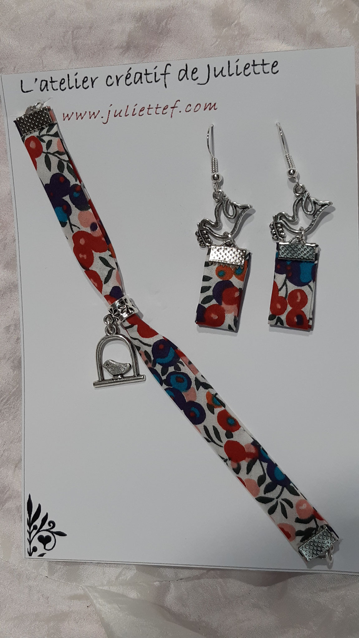 modèle 6 : bracelet + bo oiseau