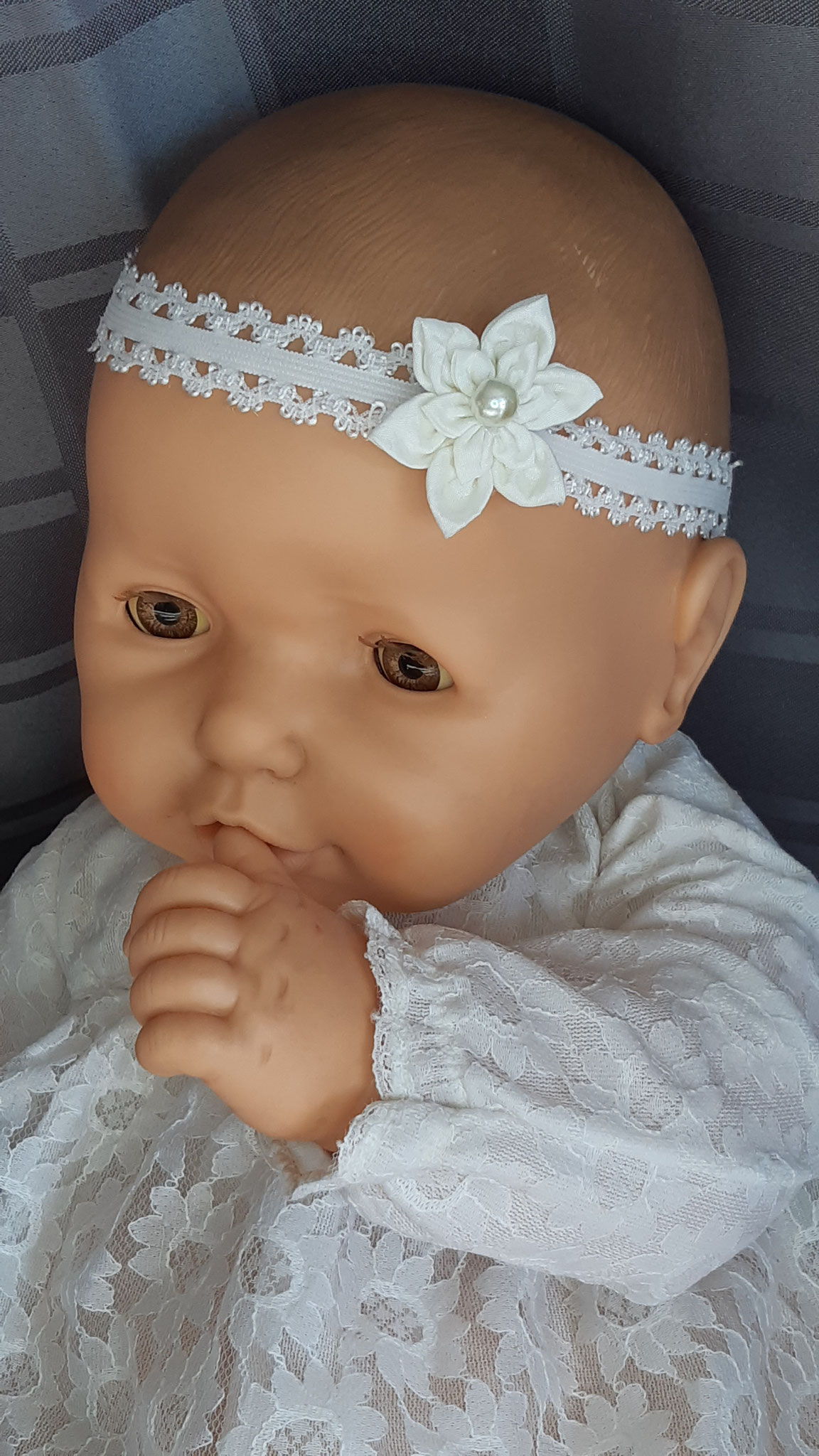 modèle 2 : bandeau bébé étoile crème 