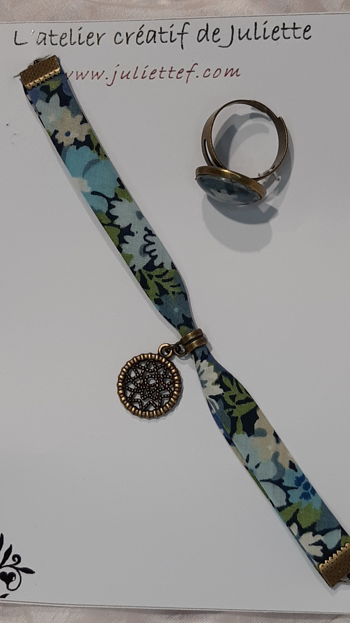 modèle 5 : bracelet + bague rond