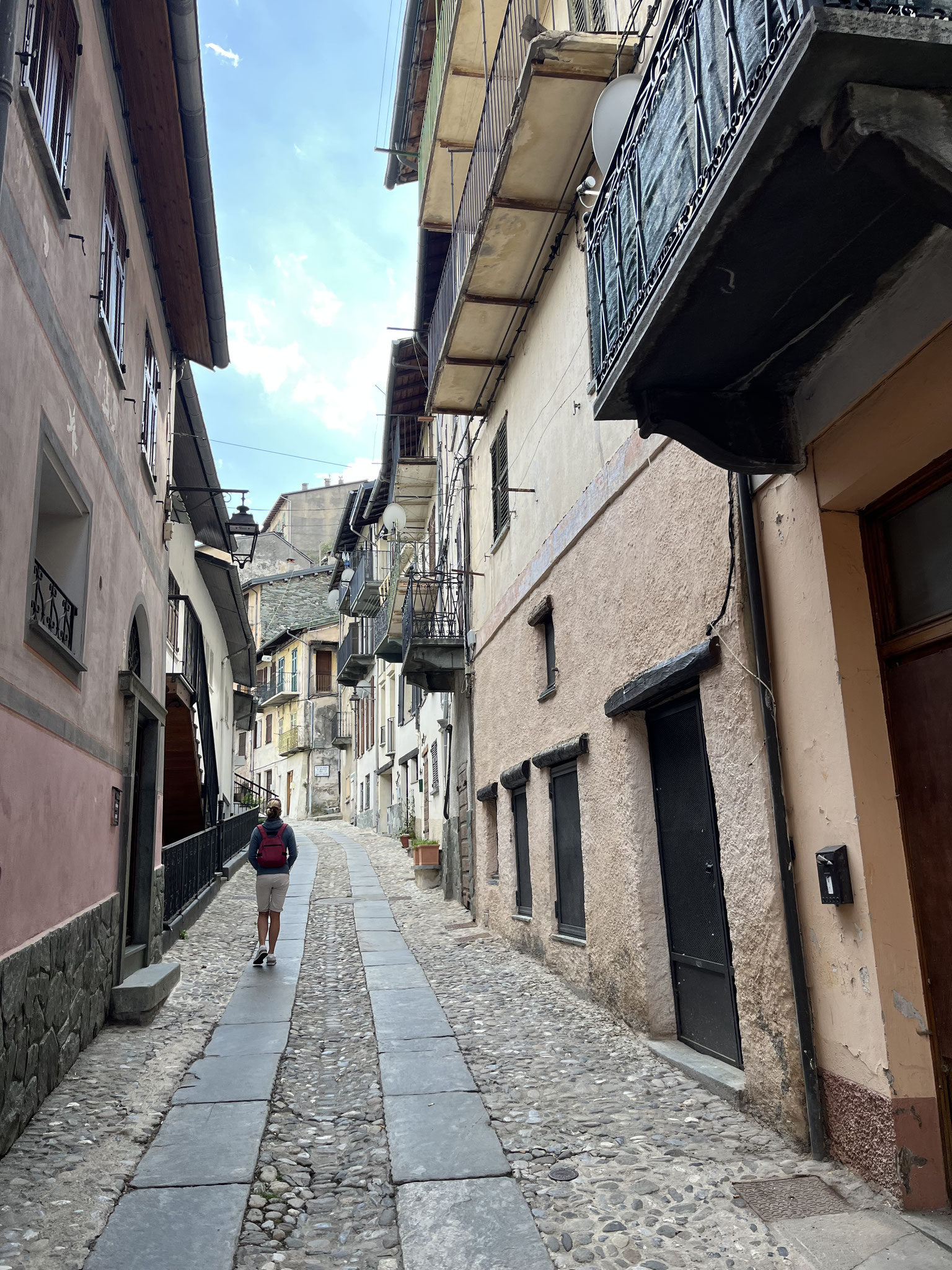 Die Altstadt ist steil und sehr eng.