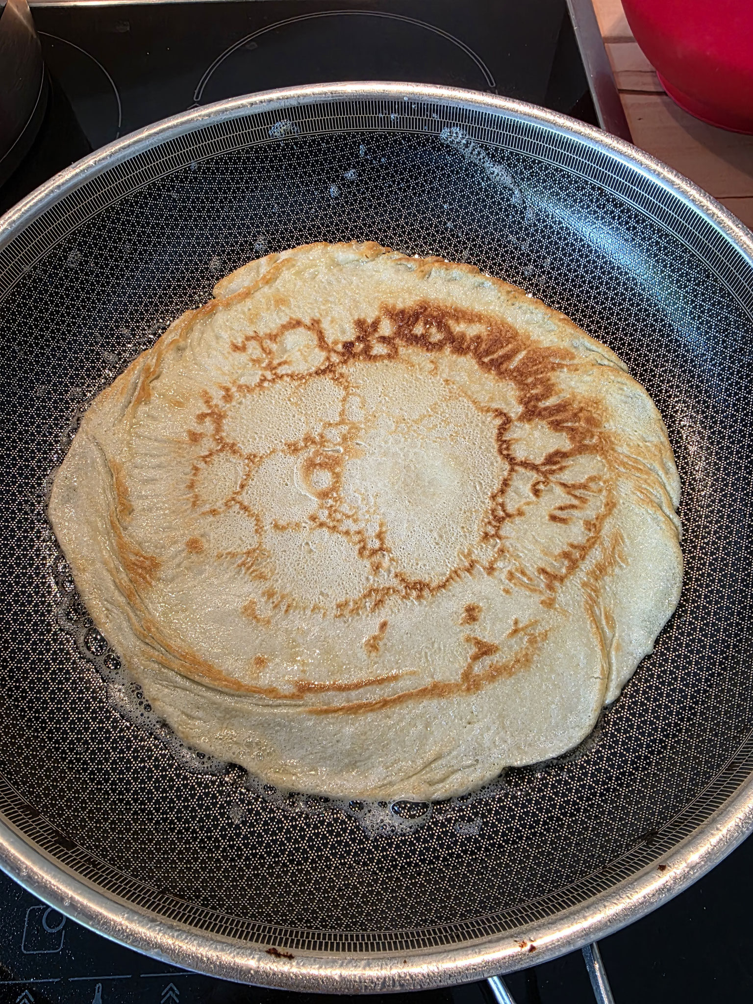 Pfannkuchen in  der Pfanne