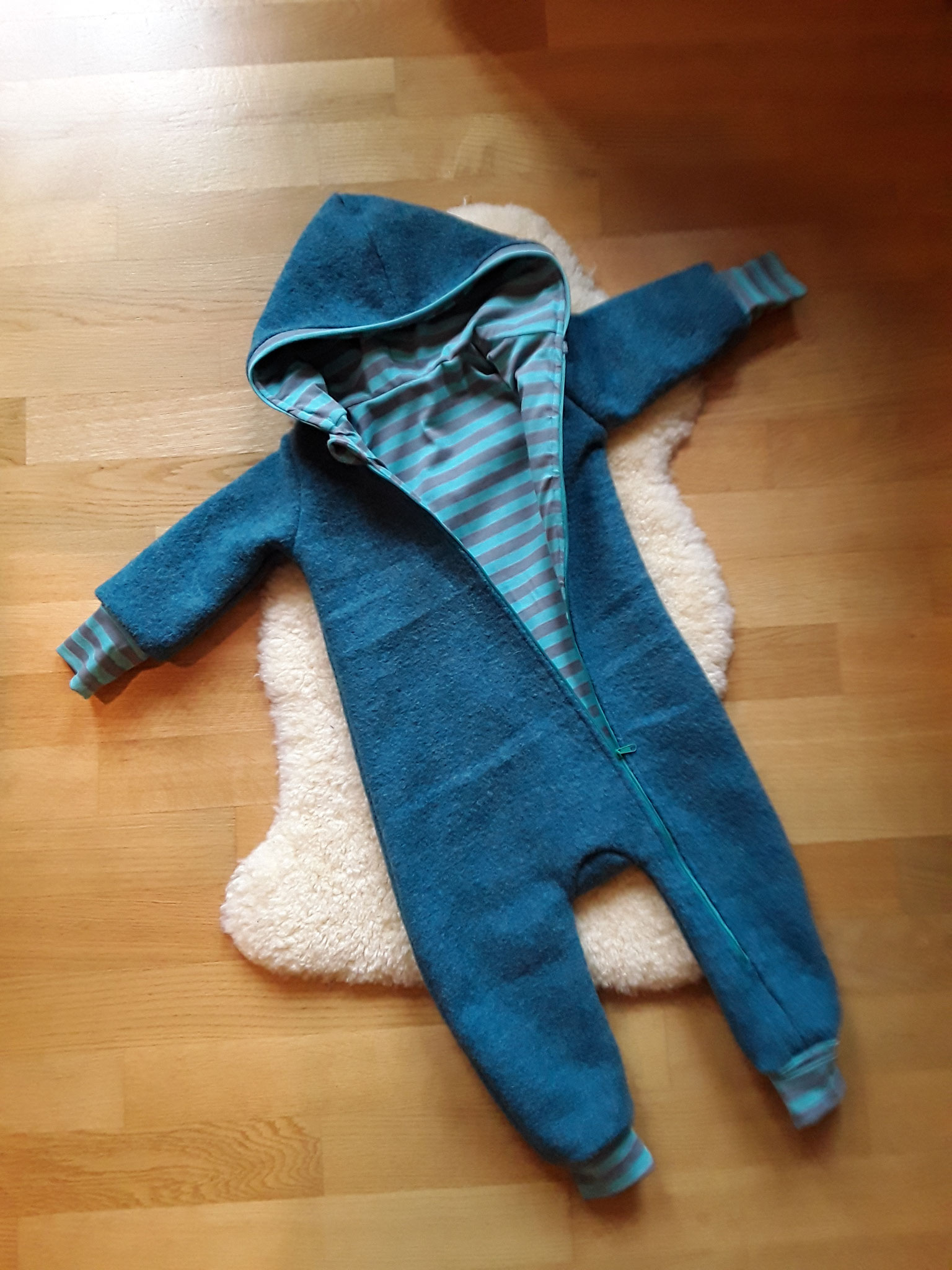 Walkoverall gefüttert türkis 