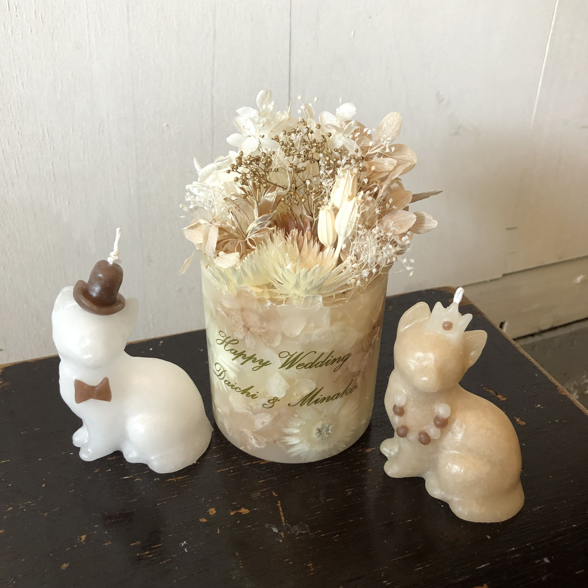①+新郎新婦ネコキャンドル2000円(2つで)