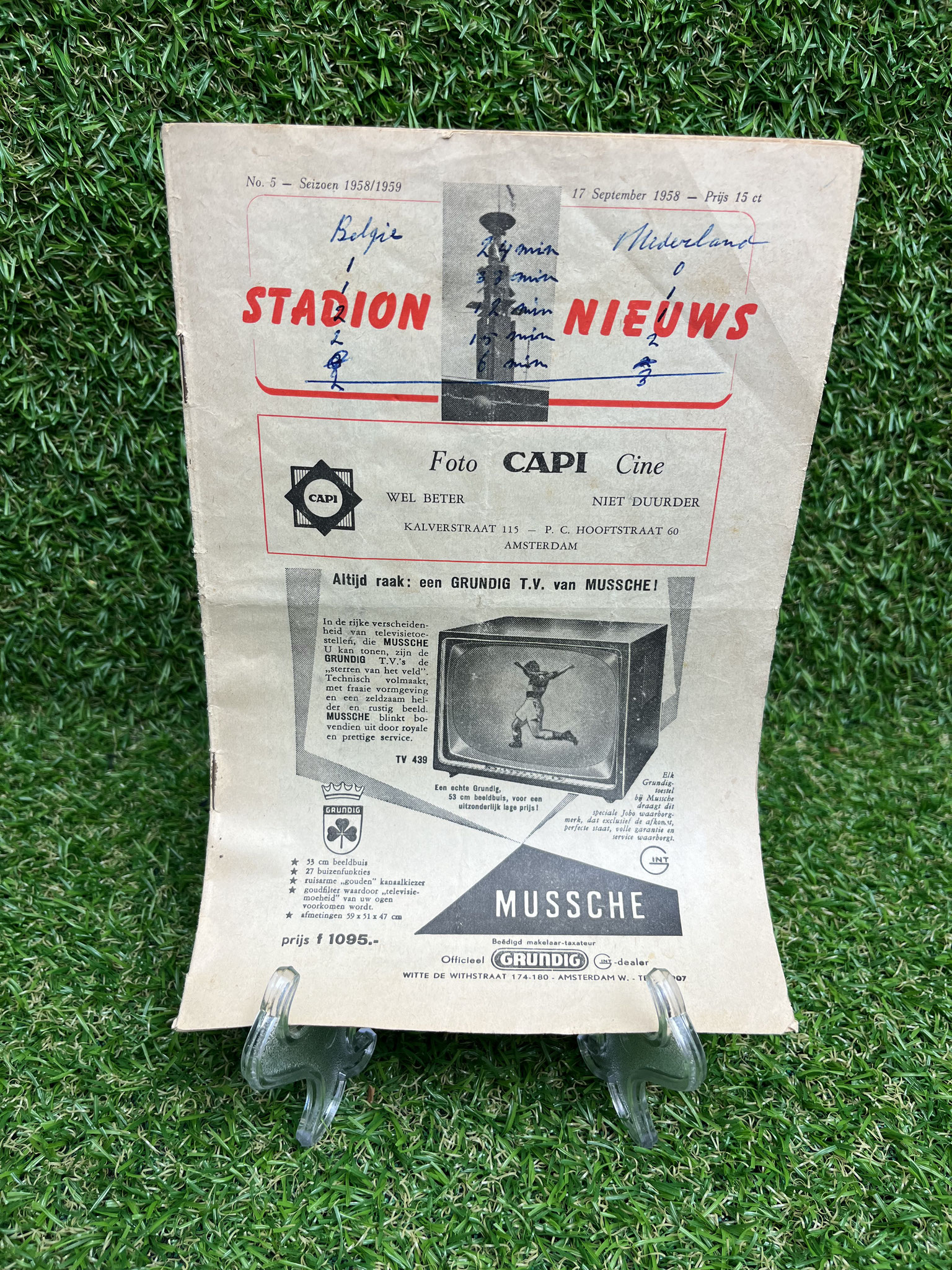 19580917 Programm Niederlande Saarland