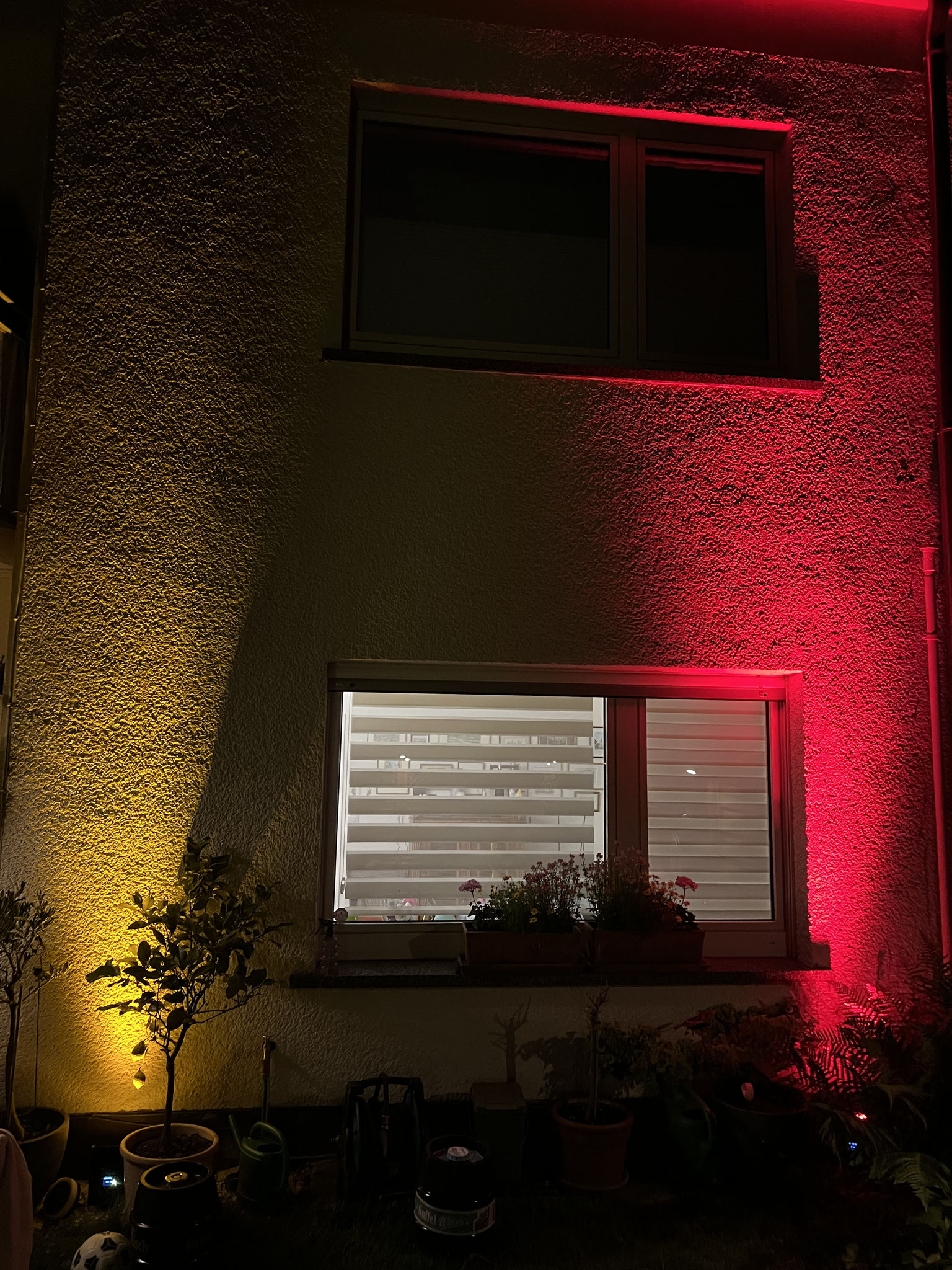 Ambientebeleuchtung für eine Gartenparty