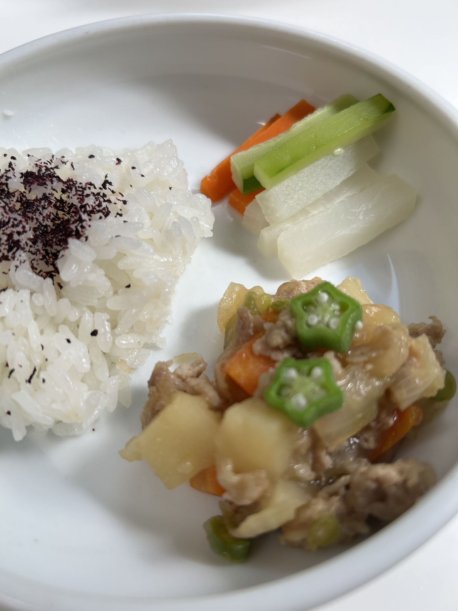 肉じゃがの飾りです！　星形が可愛いですね。