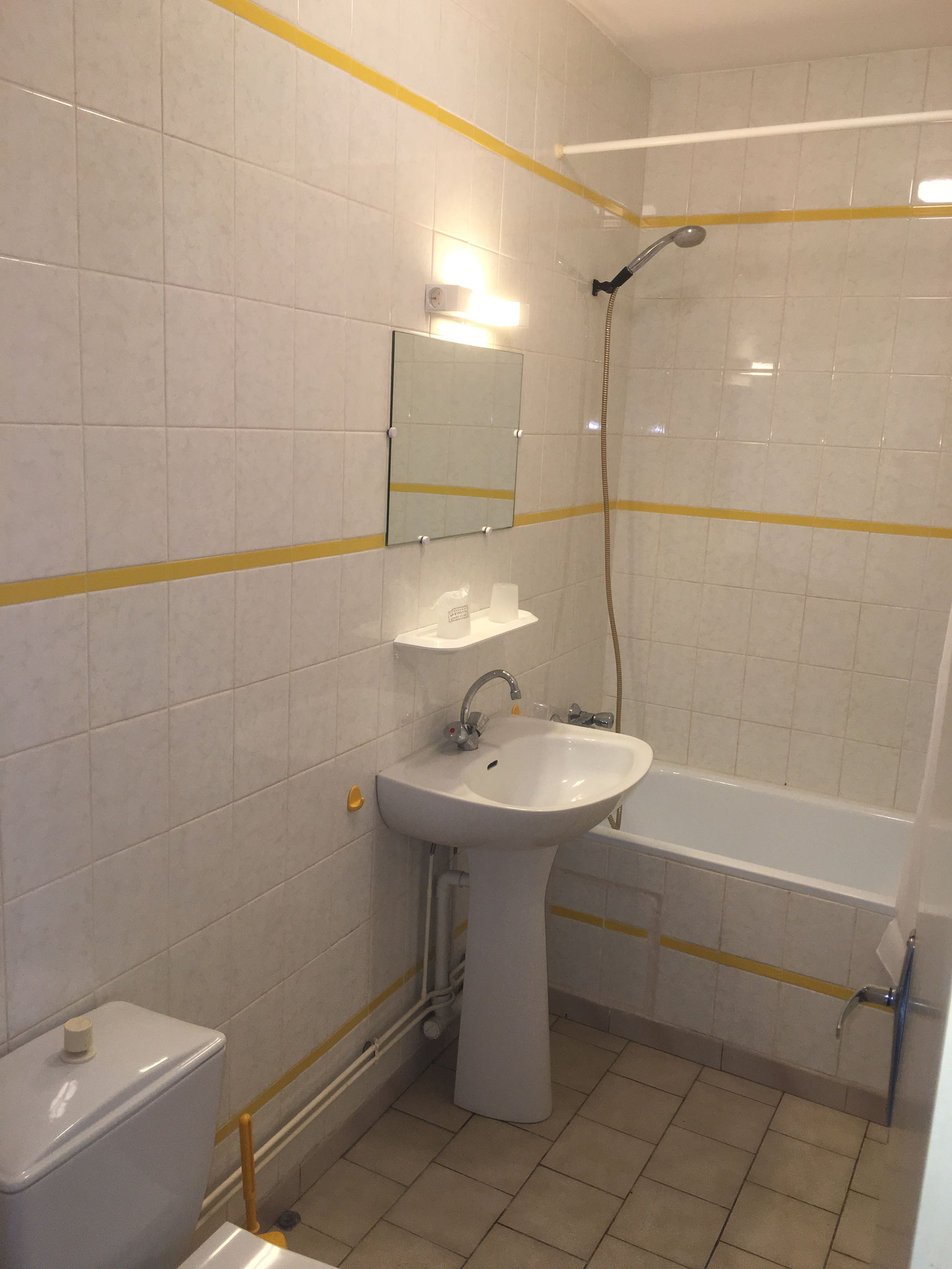 one of the two bathrooms