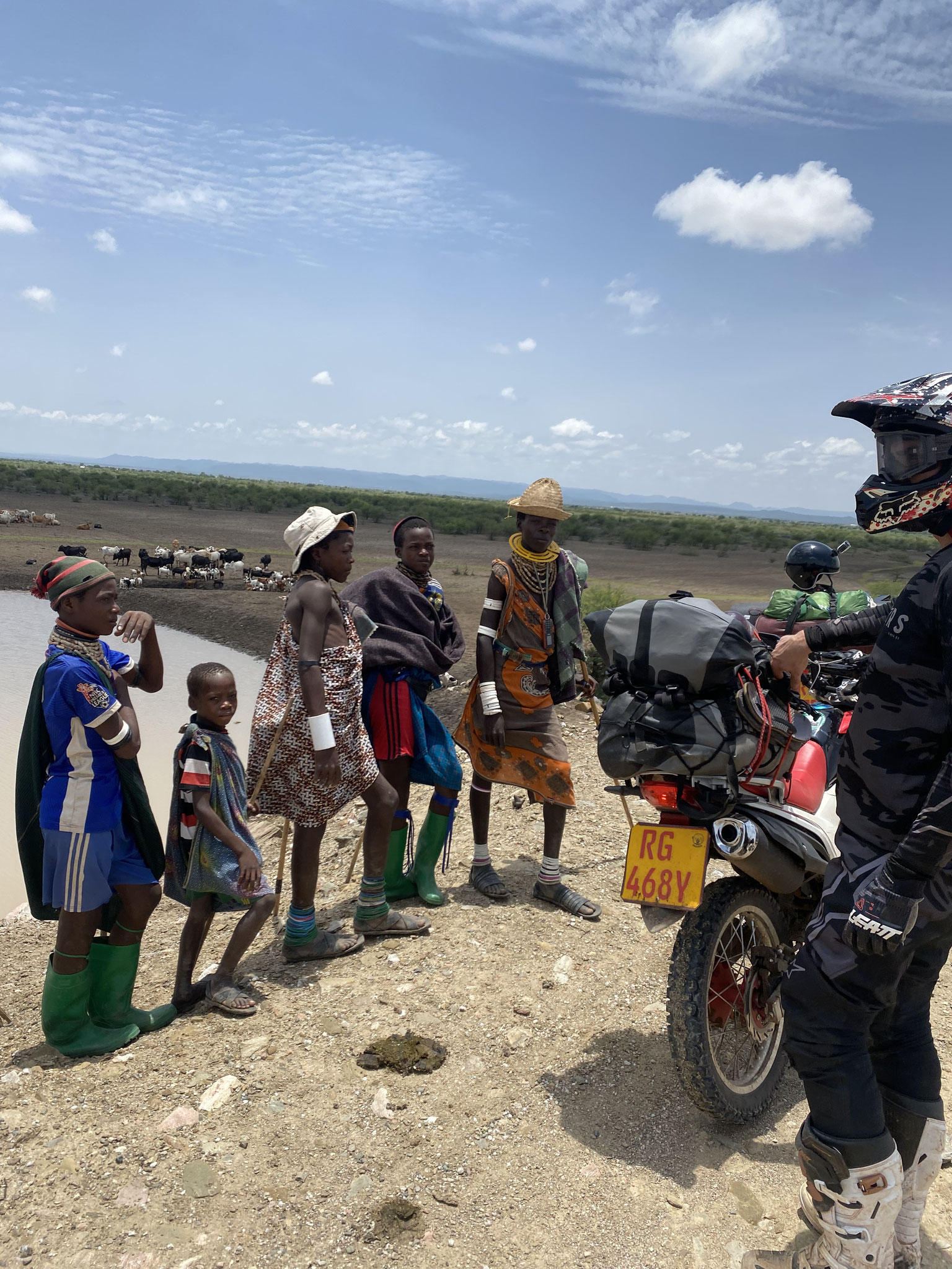 Motorcycle Tour in Kenya, Maasai Village Cow Boys