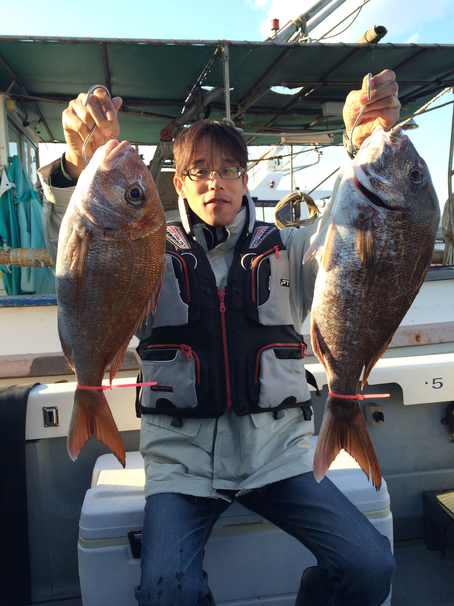 初タイラバ！！船酔いダウン(≧◇≦)からの60がらみの2fish！