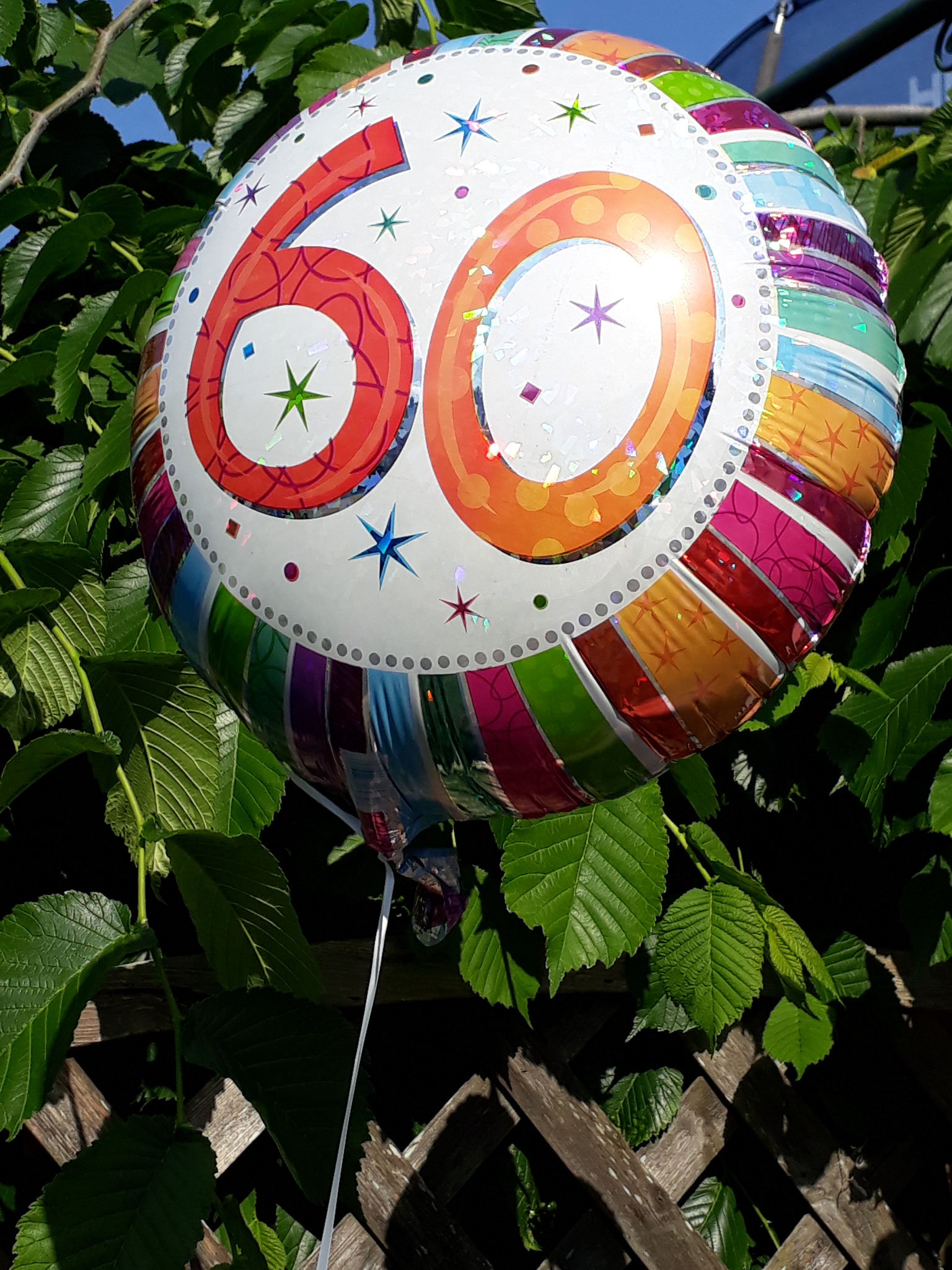 Helium-gefüllter Folien-Ballon "zum 60. Geburtstag"