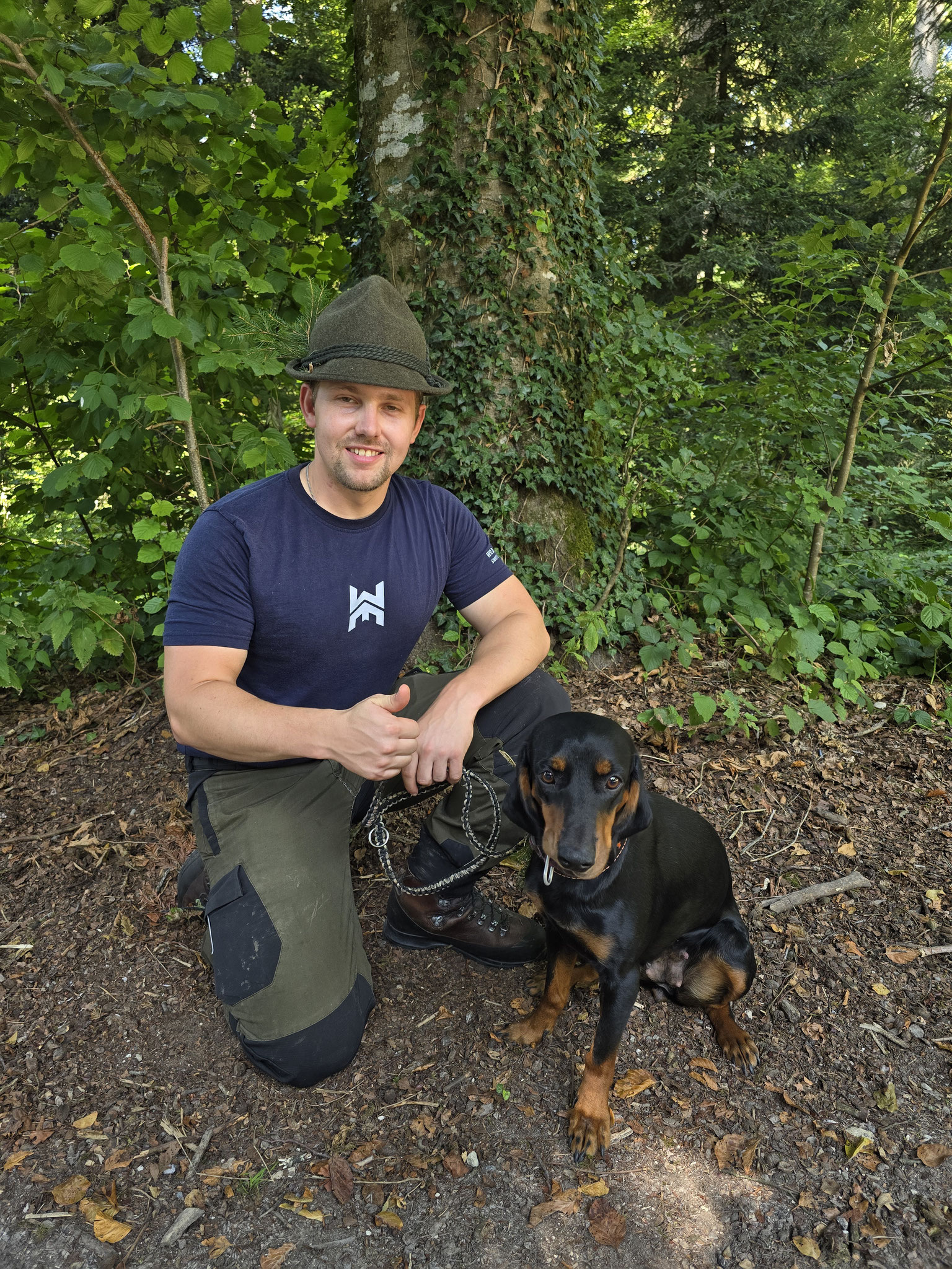 Jonas Grunauer mit Harley