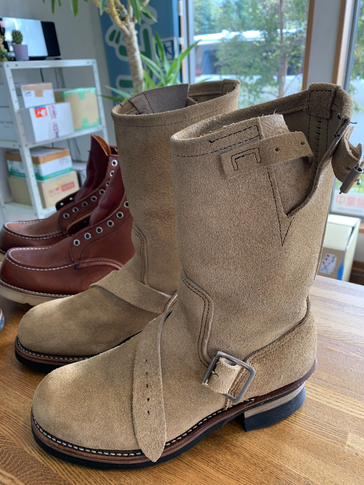 REDWINGエンジニア、スエード丸洗い