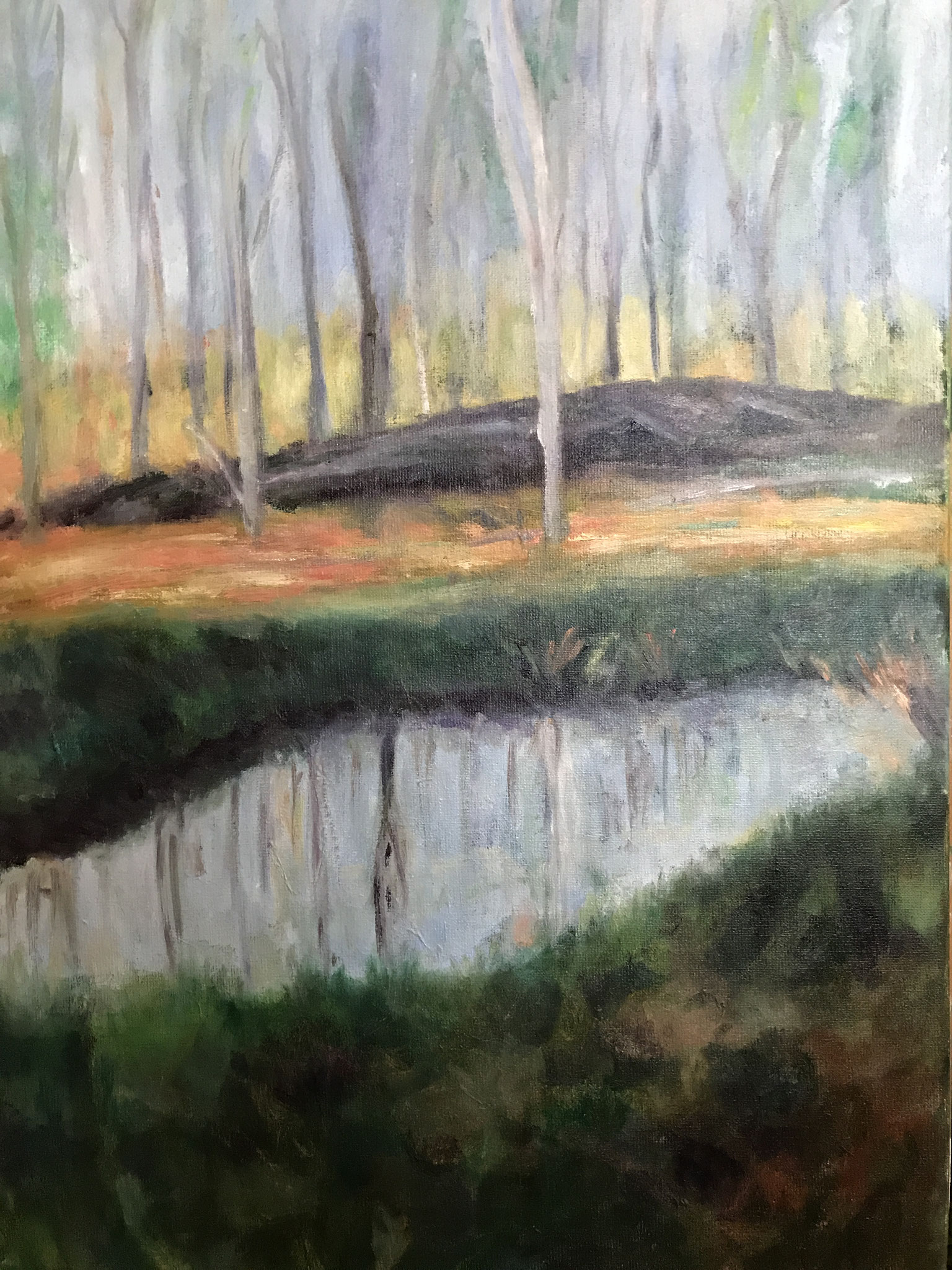 Meertje in Cronebos. II 50x70cm. olie op linnen. verkocht 400 euro.