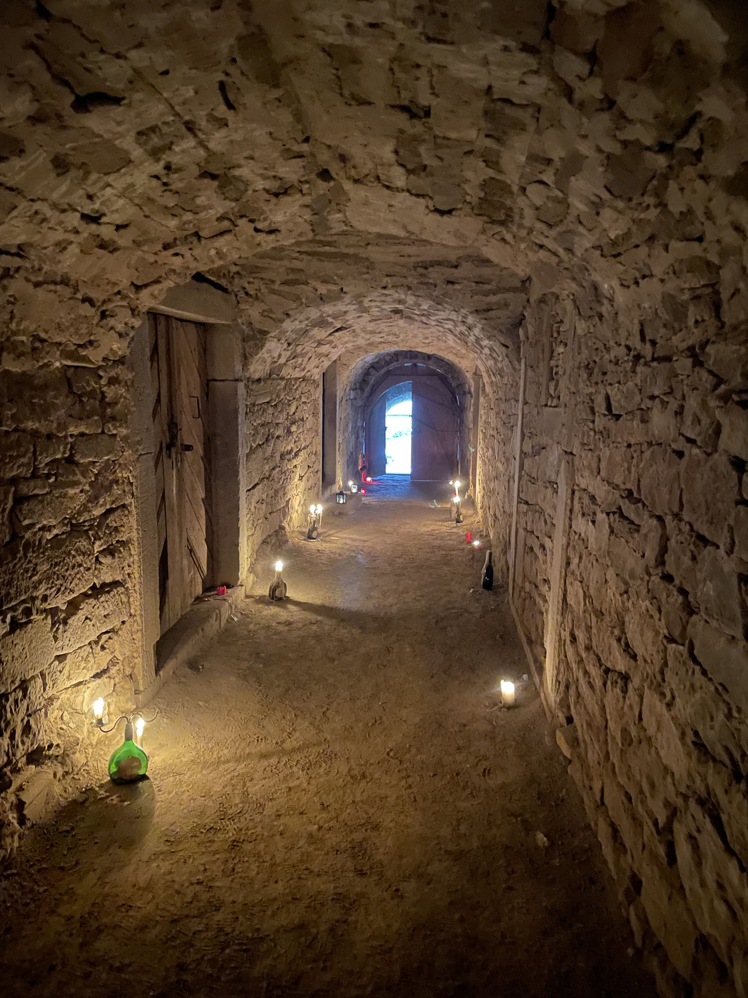 Unterirdischer Gang unter der Kirchenburg.