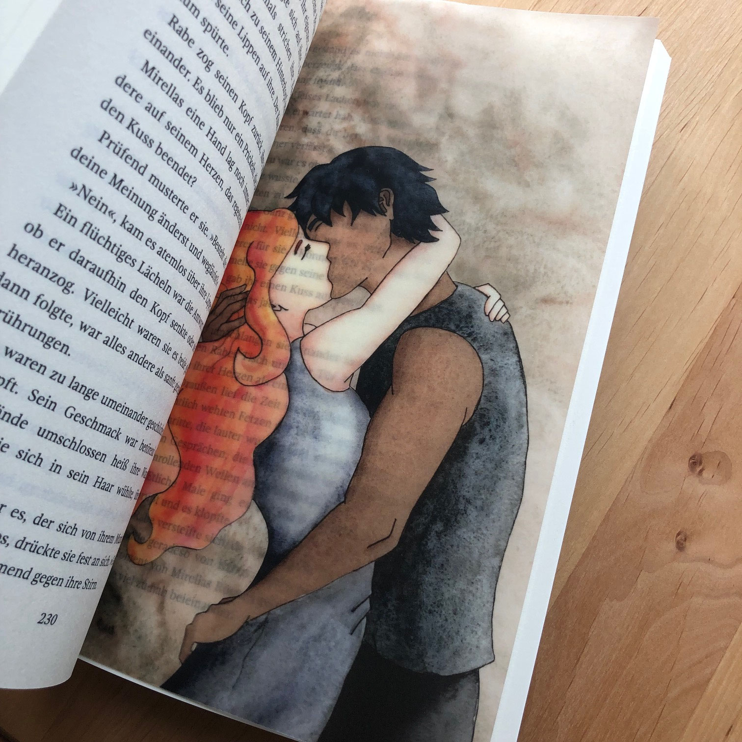 Page Overlay "Miras und Rabes Kuss" (in den Boxen d und e)
