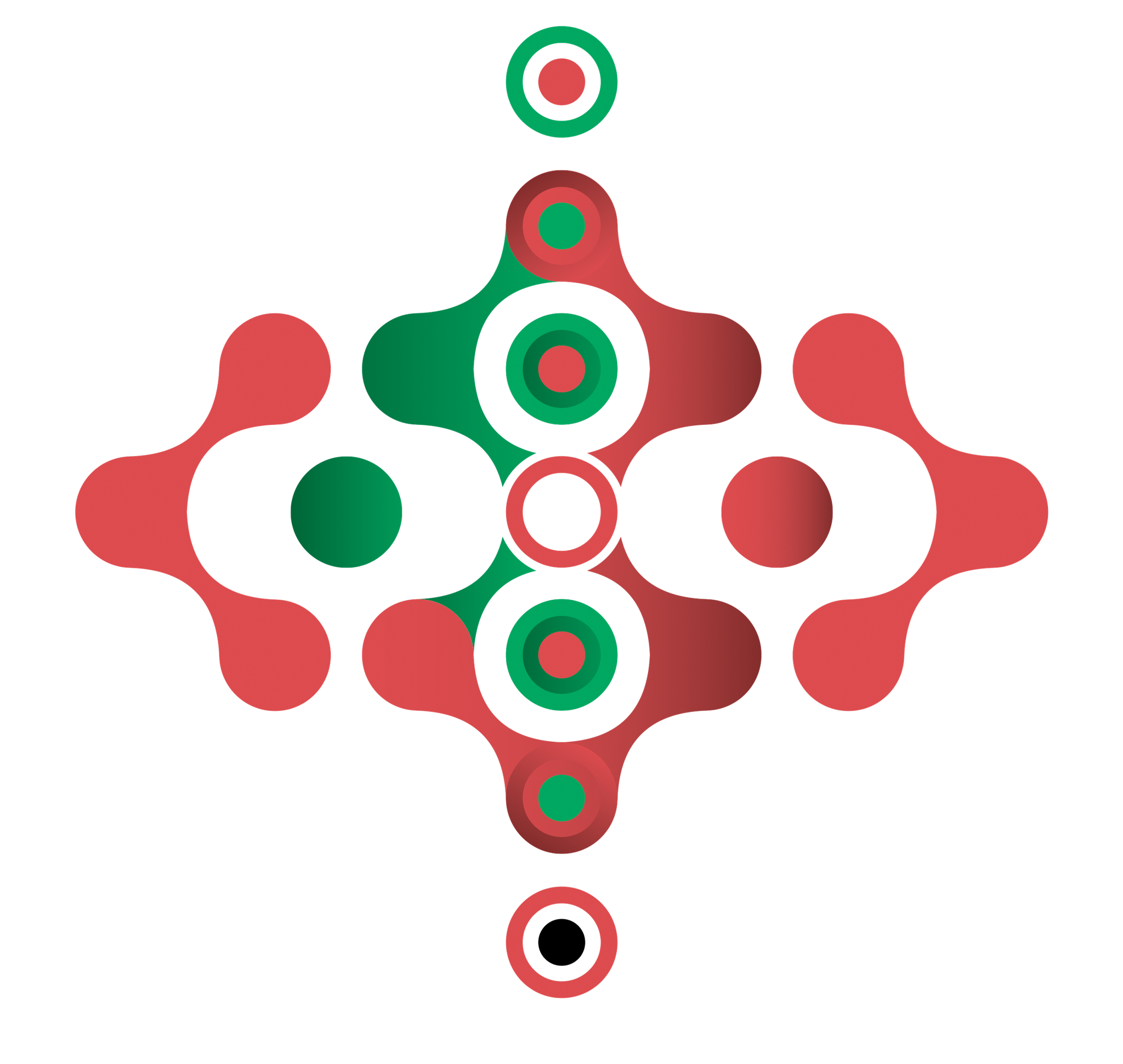 proposta logo rappresentanza dell'ITALIA ad EXPO DUBAI 2020 colori che si fondono, l'amalgamazione di forme e la sua geometria individuano la  parola “Dubai - د ب ی ” in arabo. - 2018