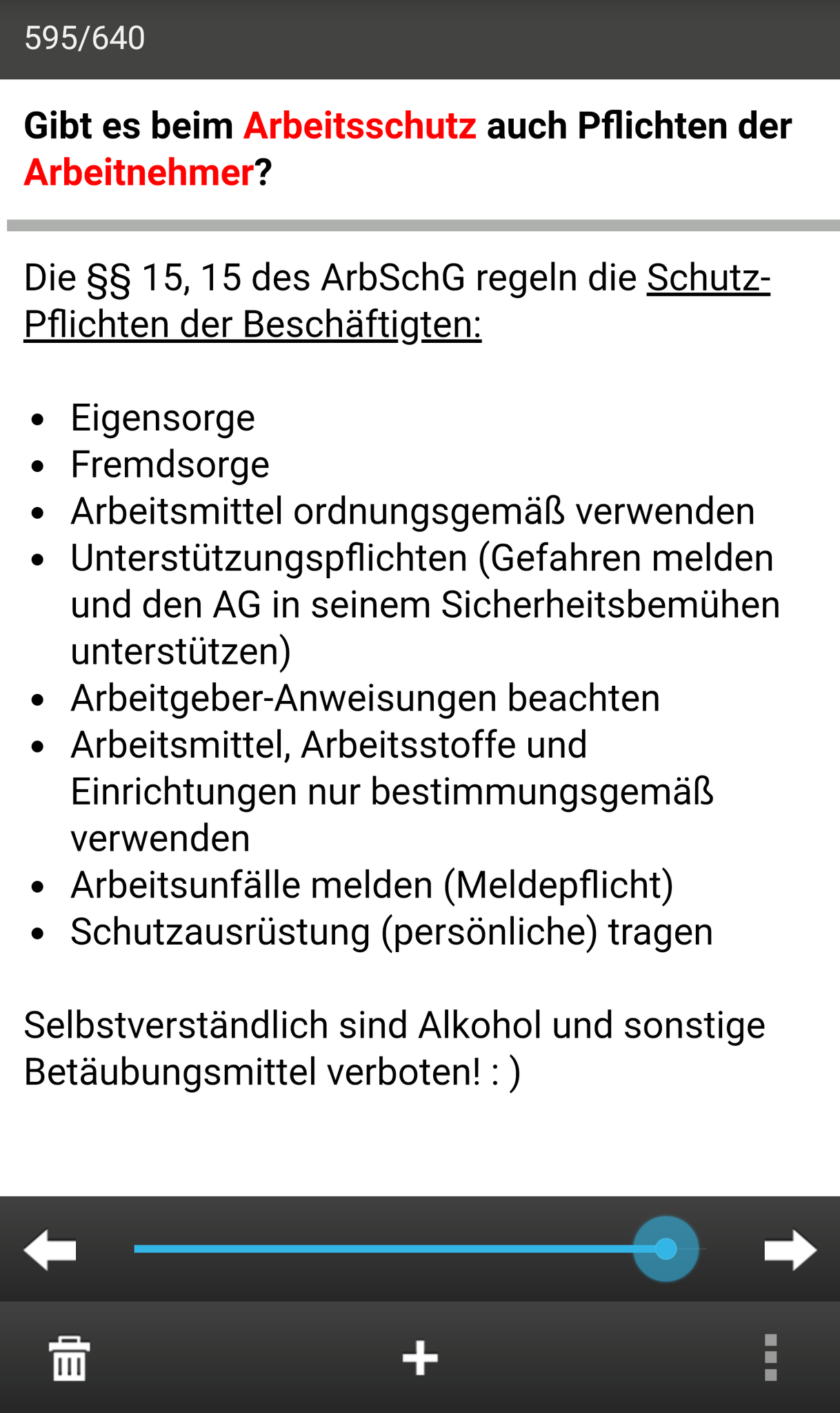 Ihre Karten in der App (hier sehen Sie den Modus „blättern“)