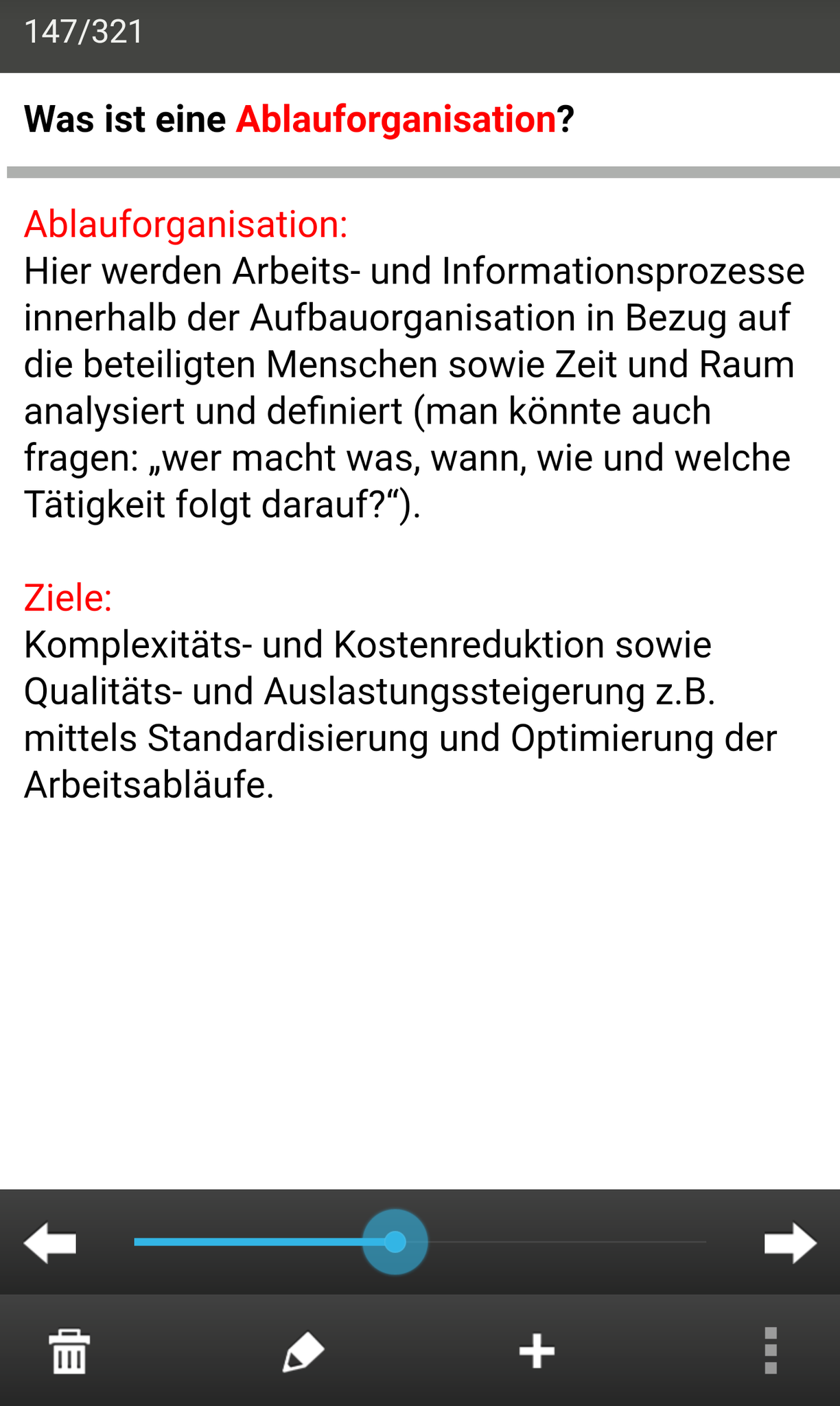 Ihre Karten in der App (hier sehen Sie den Modus „blättern“)