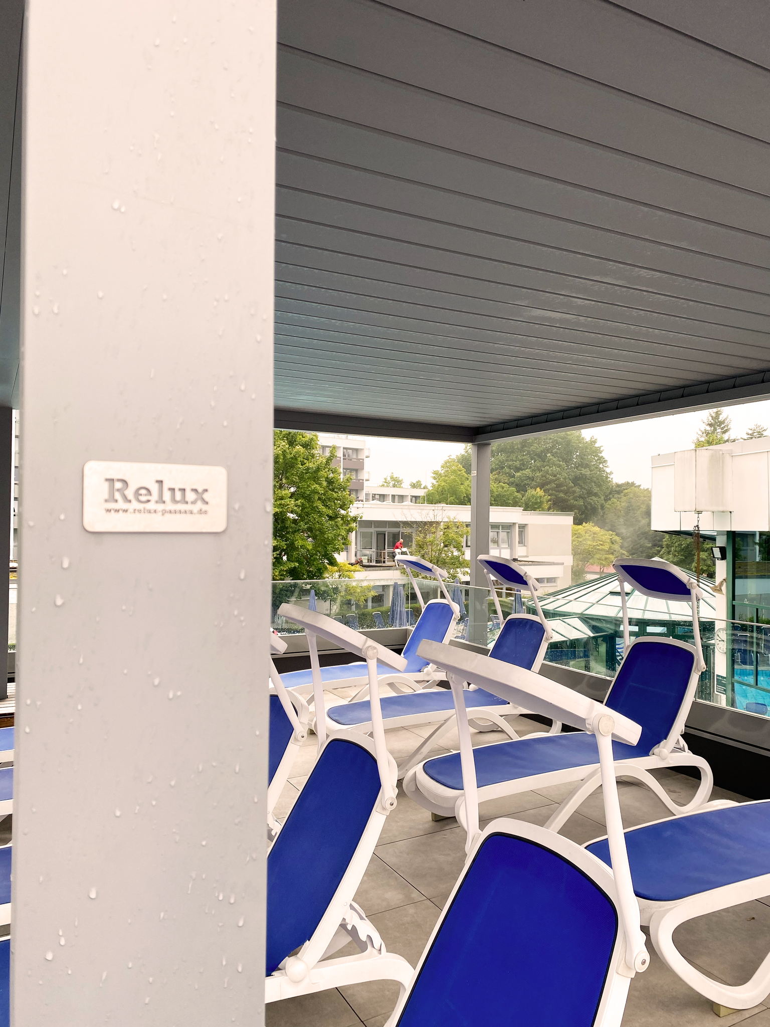 Pergola von Relux in der Europatherme in Bad Füssing