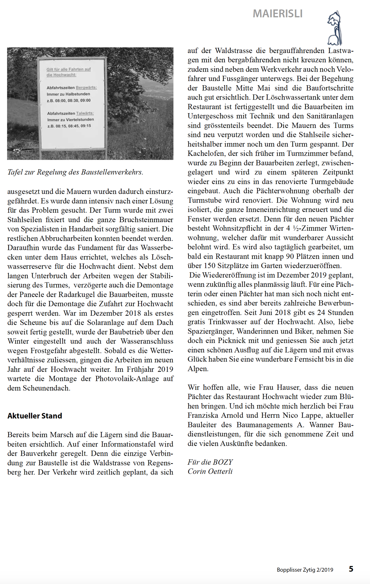 Bericht in der Bozy 2/19